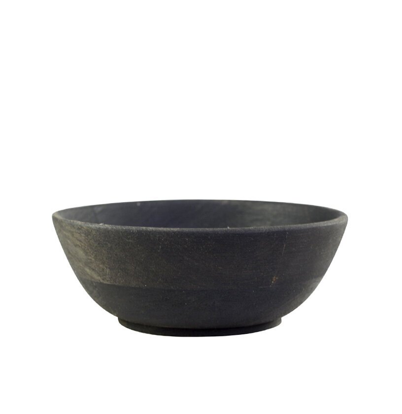 Chic Antique Laon Schale aus Mangoholz, kohle H5,5/D15 cm