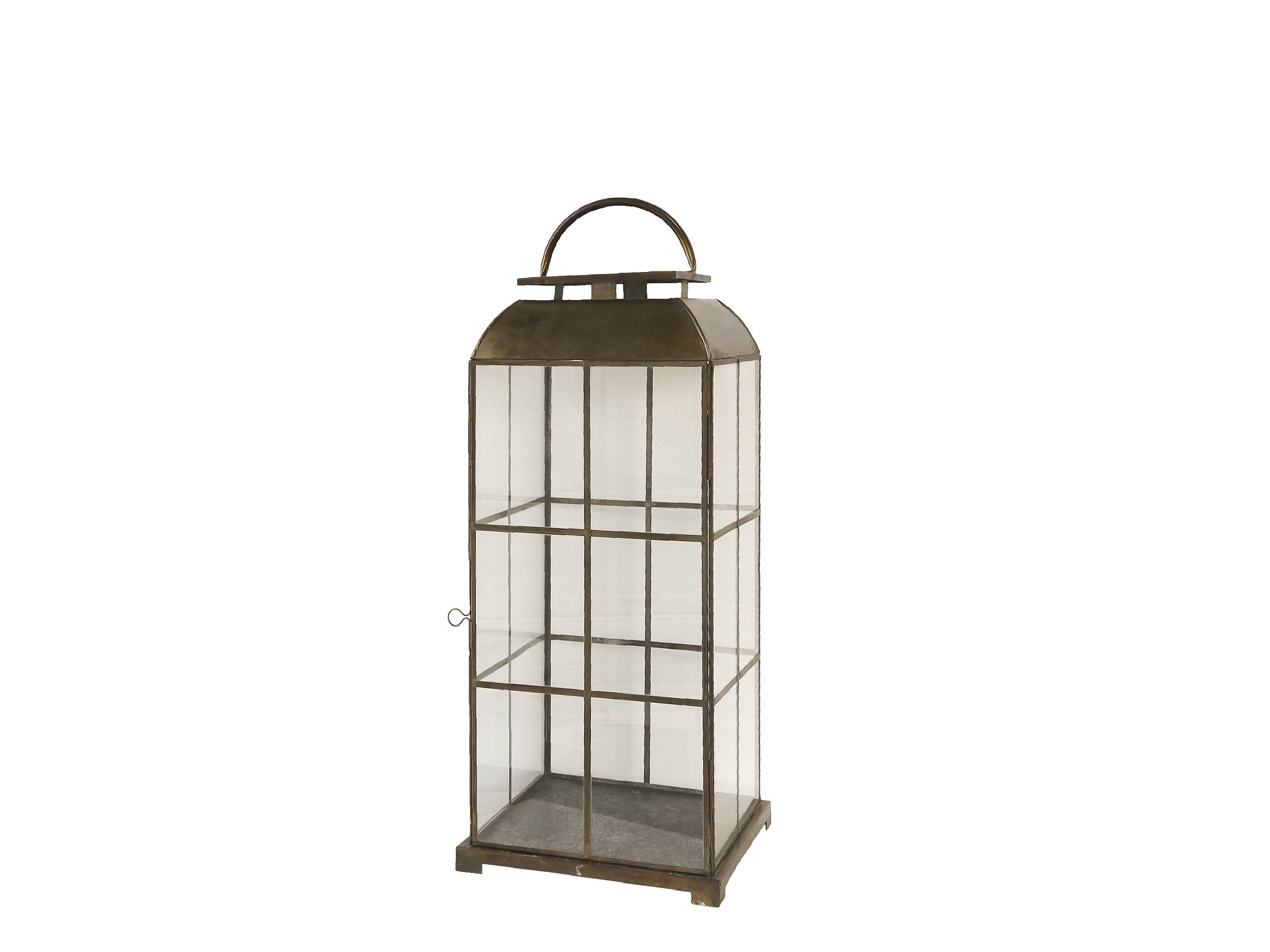 Laterne mir Eisengitter, gold H64 x L24 x B24 cm
