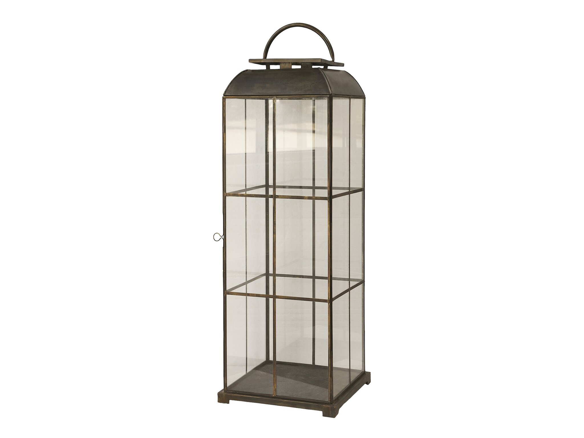 Laterne mir Eisengitter, gold H80 x L24 x B24 cm