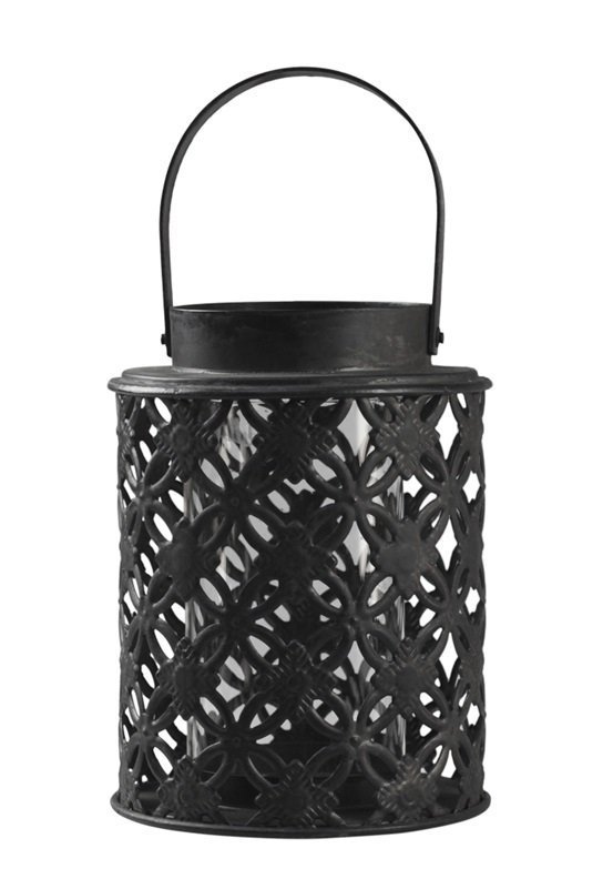 Chic Antique Laterne Spitze, antik kohle H26/D13 cm