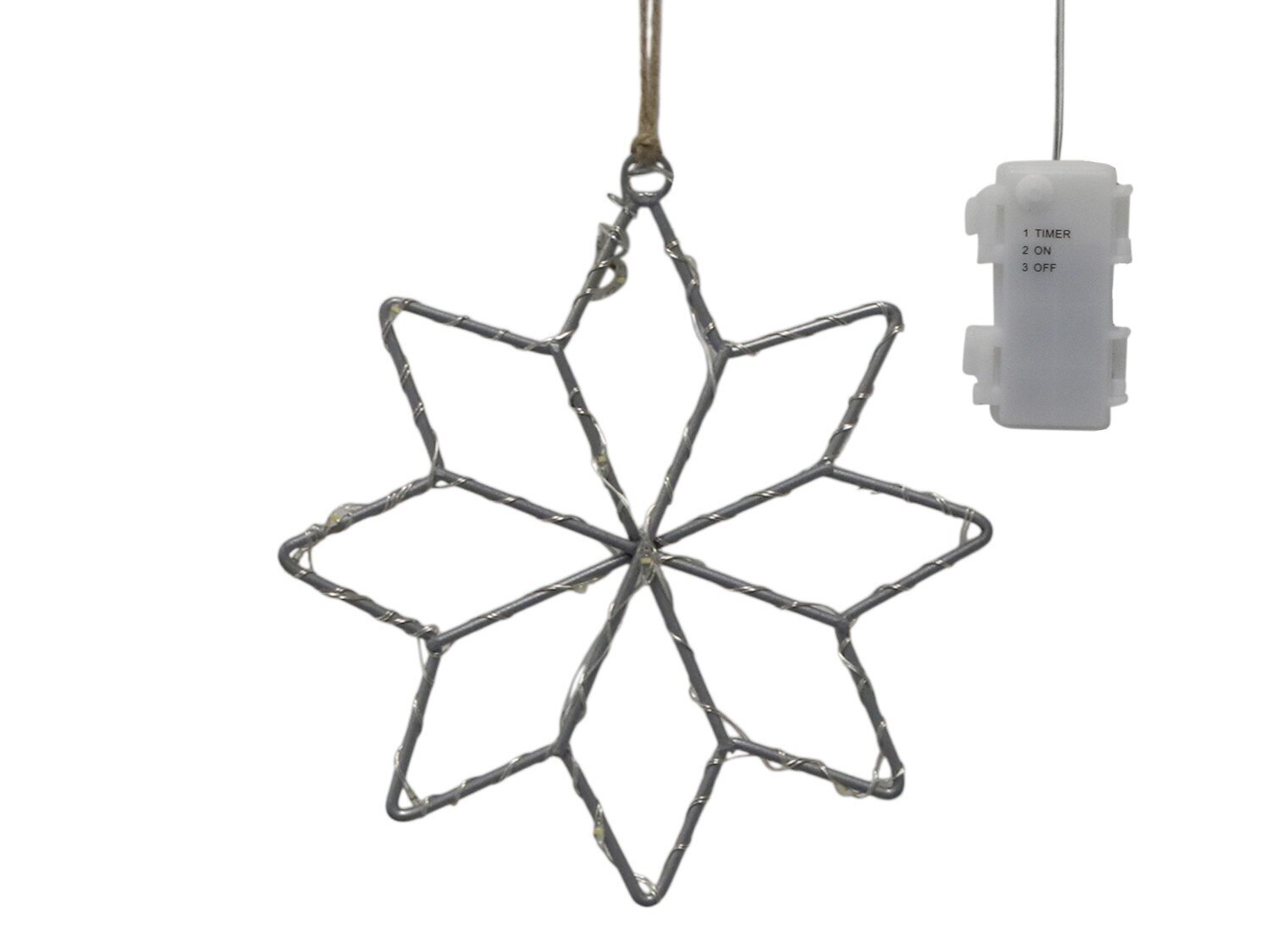 LED Stern drinnen & draußen, silber Ø 20,5 cm silber