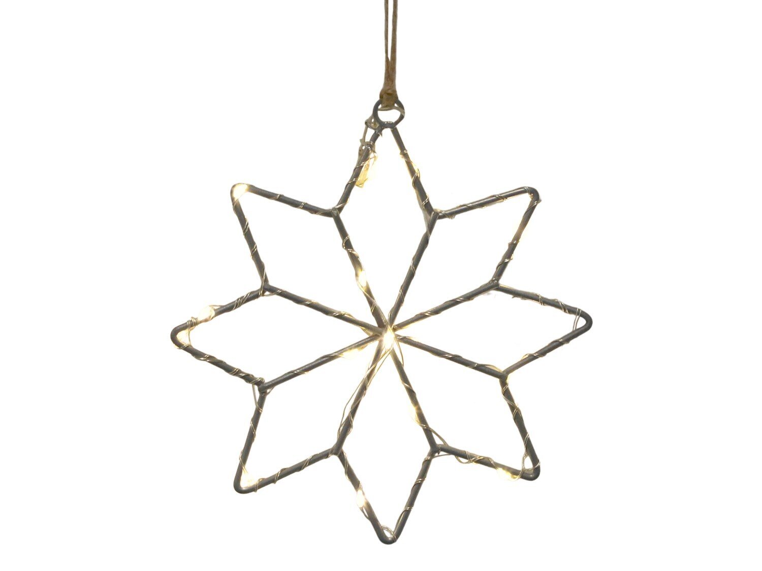 LED Stern drinnen & draußen, silber Ø 15 cm silber