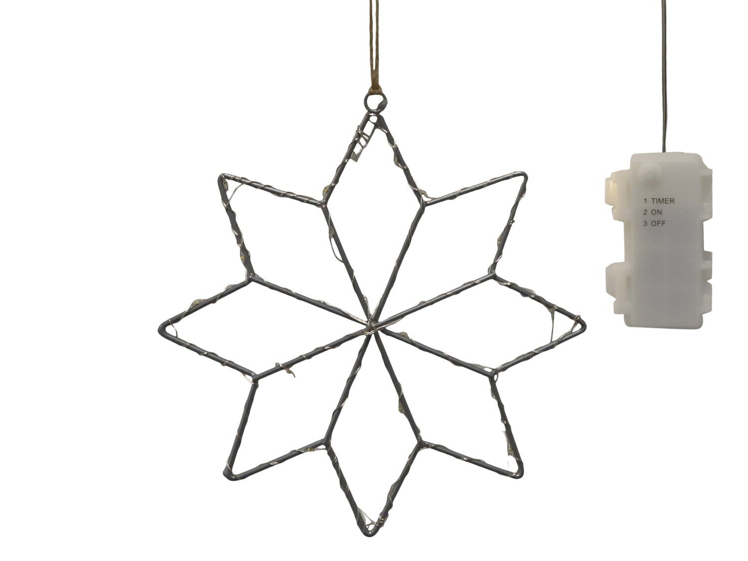 LED Stern drinnen & draußen, silber Ø 15 cm silber