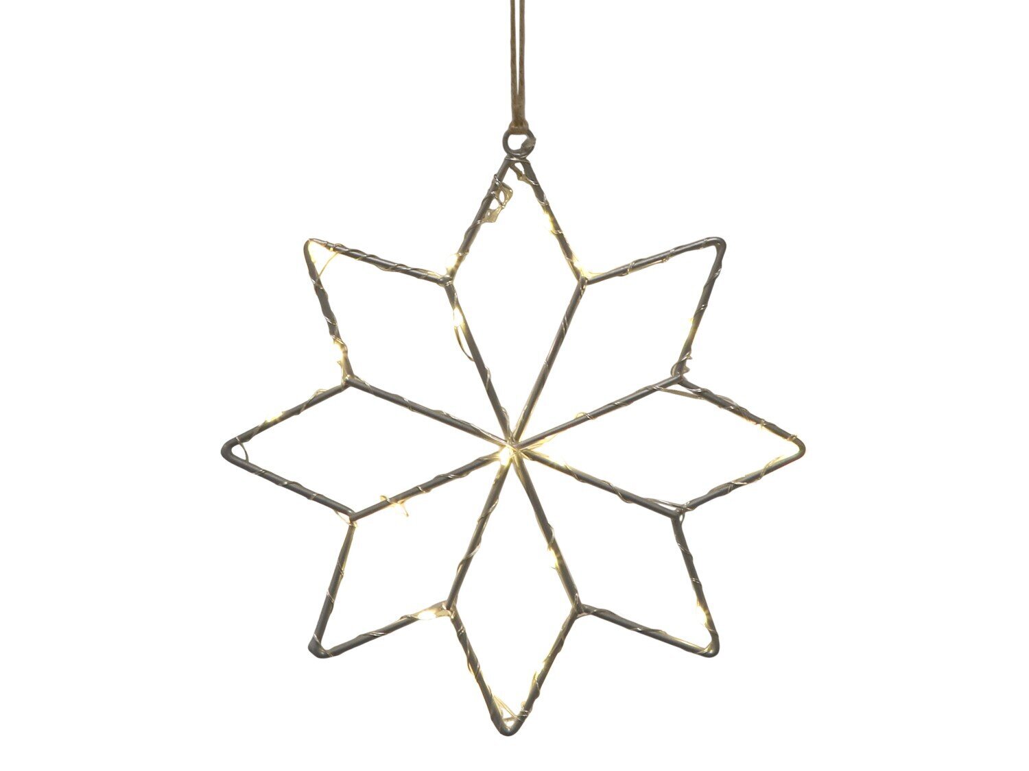 LED Stern drinnen & draußen, silber Ø 20,5 cm silber