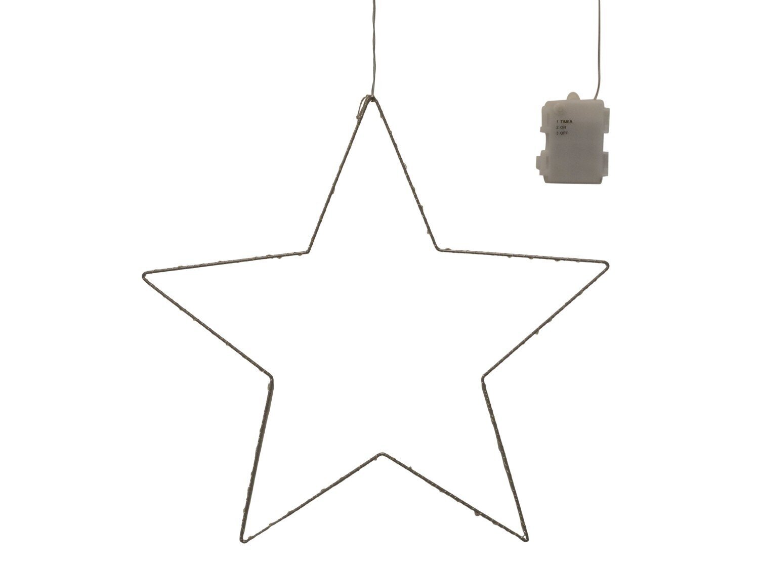 LED Weihnachtsstern drinnen & draußen, silber Ø 34 cm silber