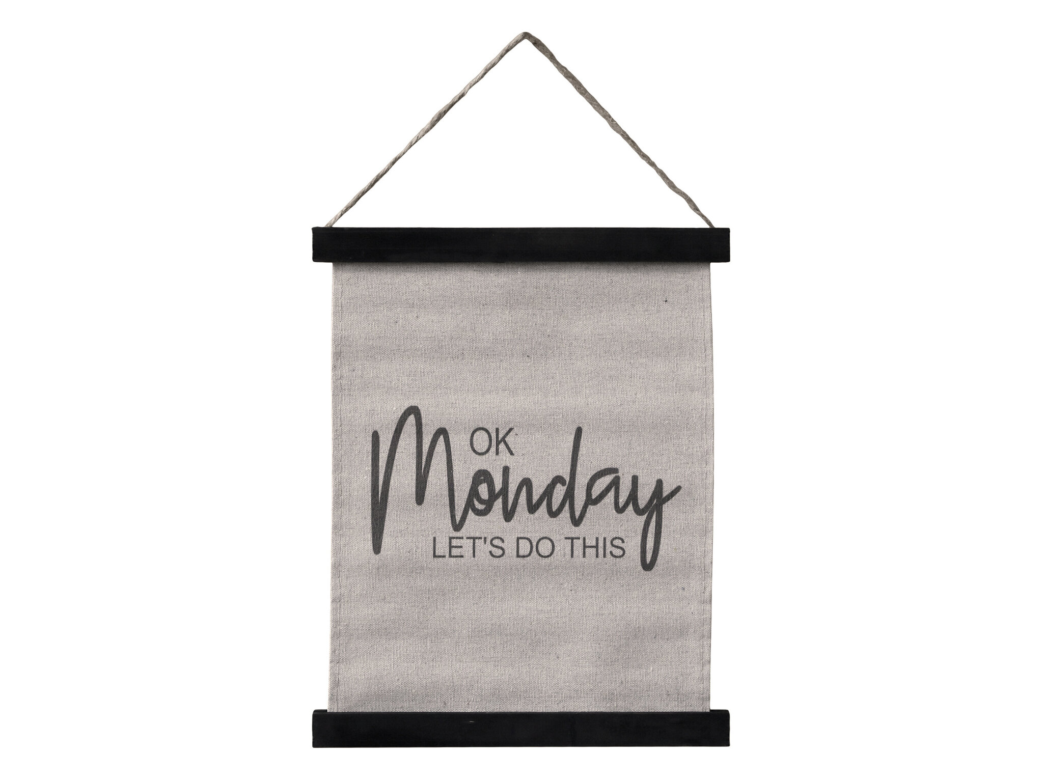 Leinwandbild mit Text zum Aufhängen klein, antik schwarz 