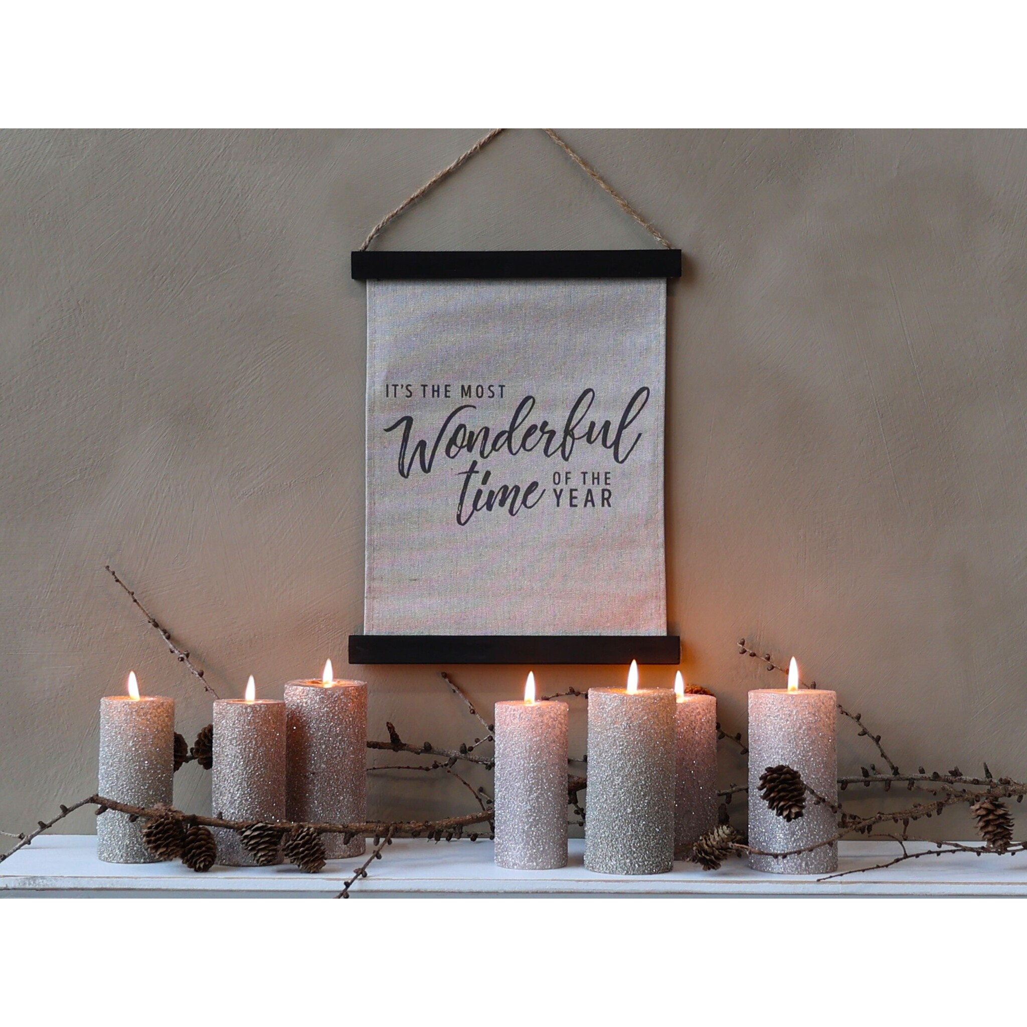 Leinwandbild Wonderful Time, antique schwarz 