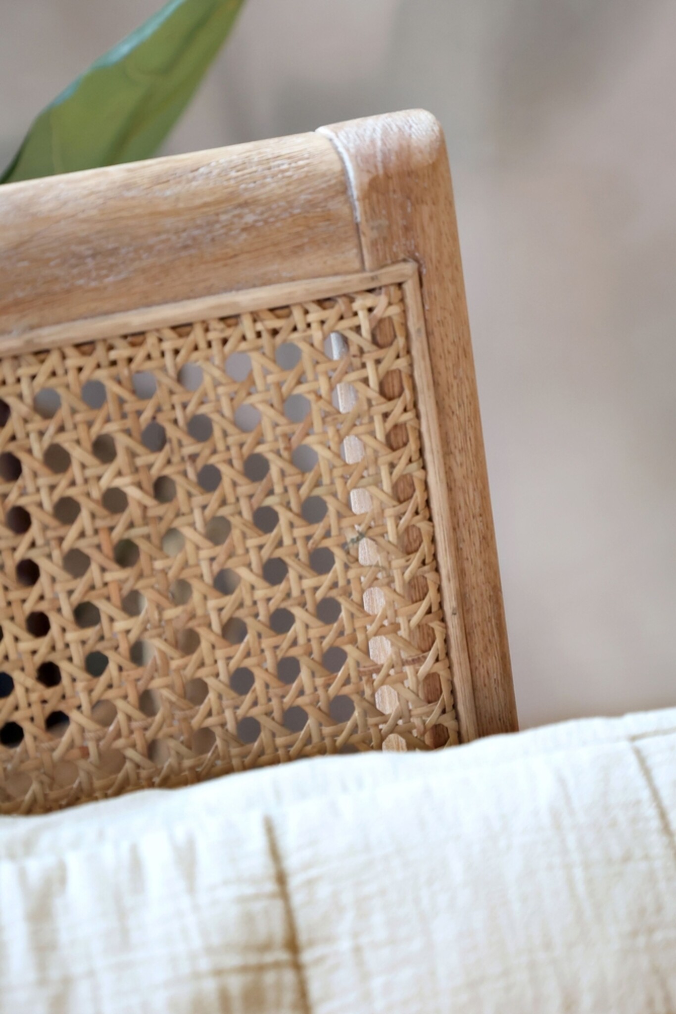 Loungesessel Rennes aus Rattan und Gummibaumholz, natur 