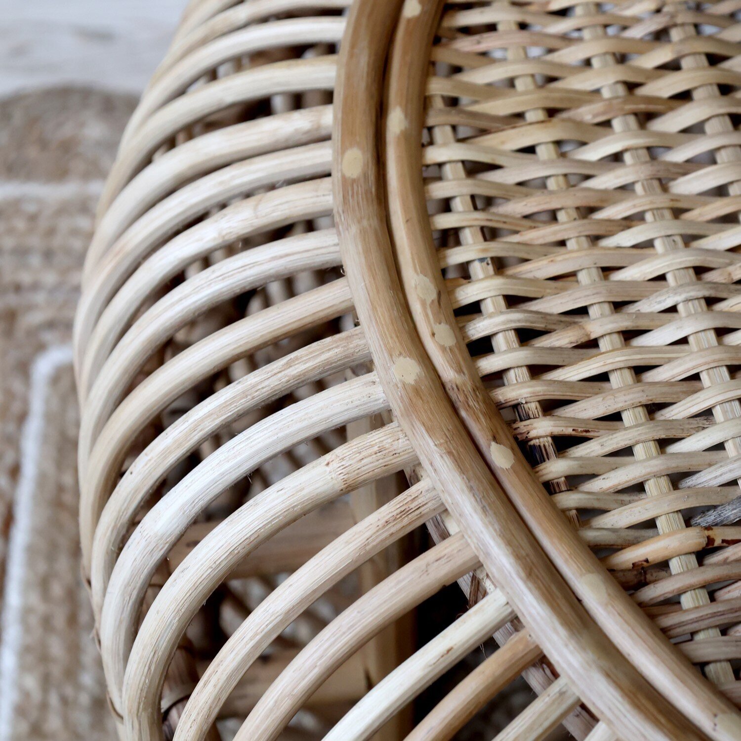 Loungetisch Rattan, natur H40/Ø77 cm