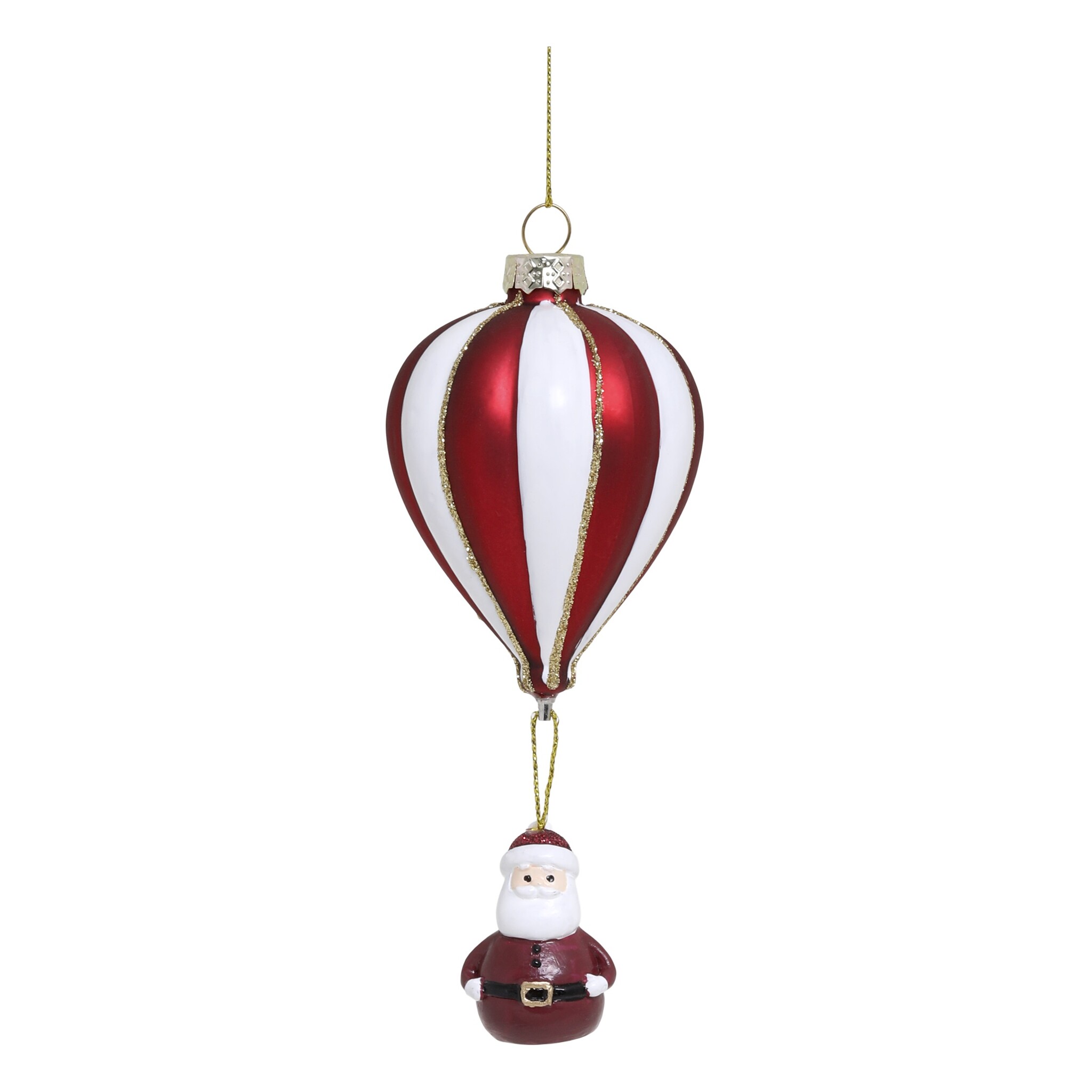 Luftballon mit Weihnachtsmann zum Aufhängen, rot 