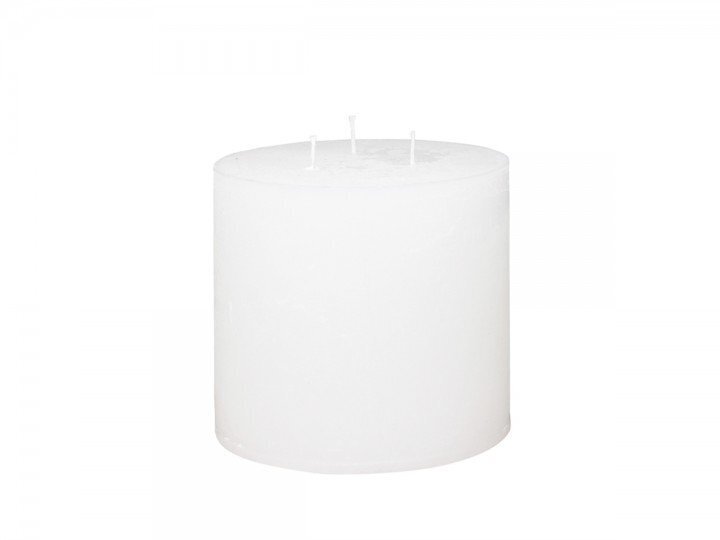 Macon 3 Docht Stumpenkerze, weiss H15/Ø15 cm