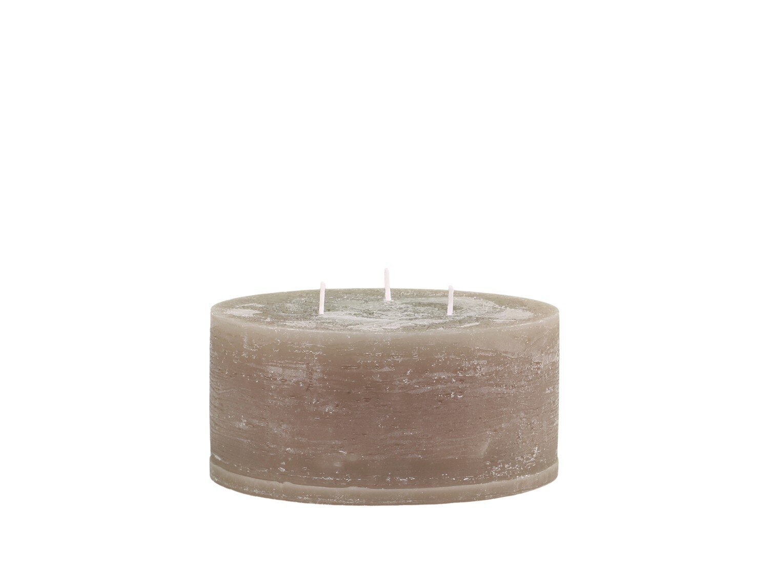 Macon 3 Docht Stumpenkerze, leinen H7/Ø15 cm
