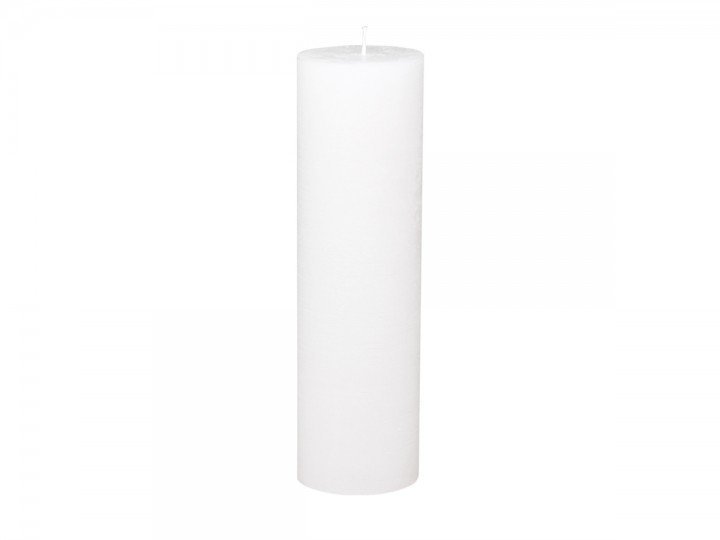 Macon rustikale Stumpenkerze, weiss H35/D10 cm