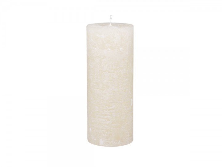 Macon rustikale Stumpenkerze, creme H25/D10 cm