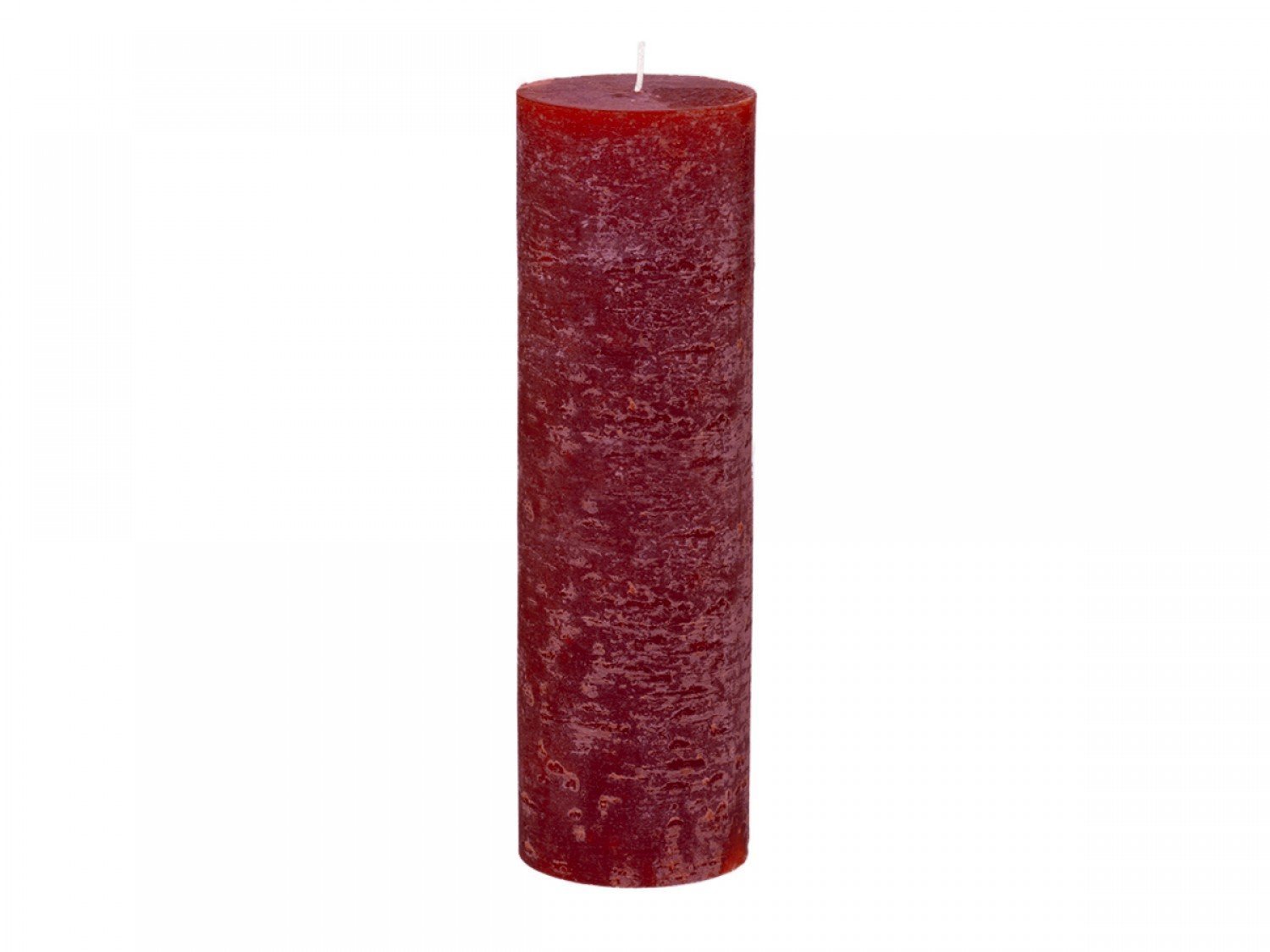 Macon rustikale Stumpenkerze, dunkelrot H35/D10 cm