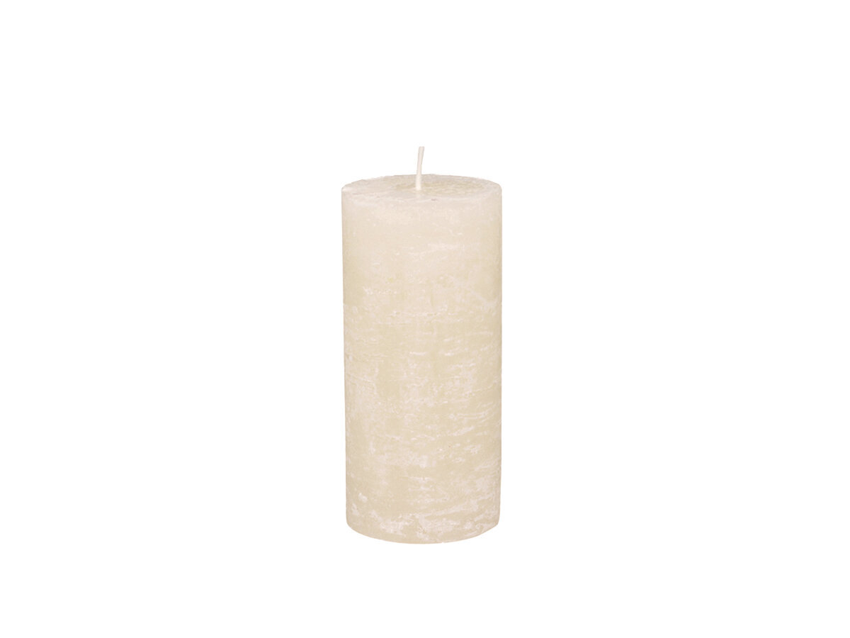 Macon rustikale Stumpenkerze, hellrosa H15/D7 cm