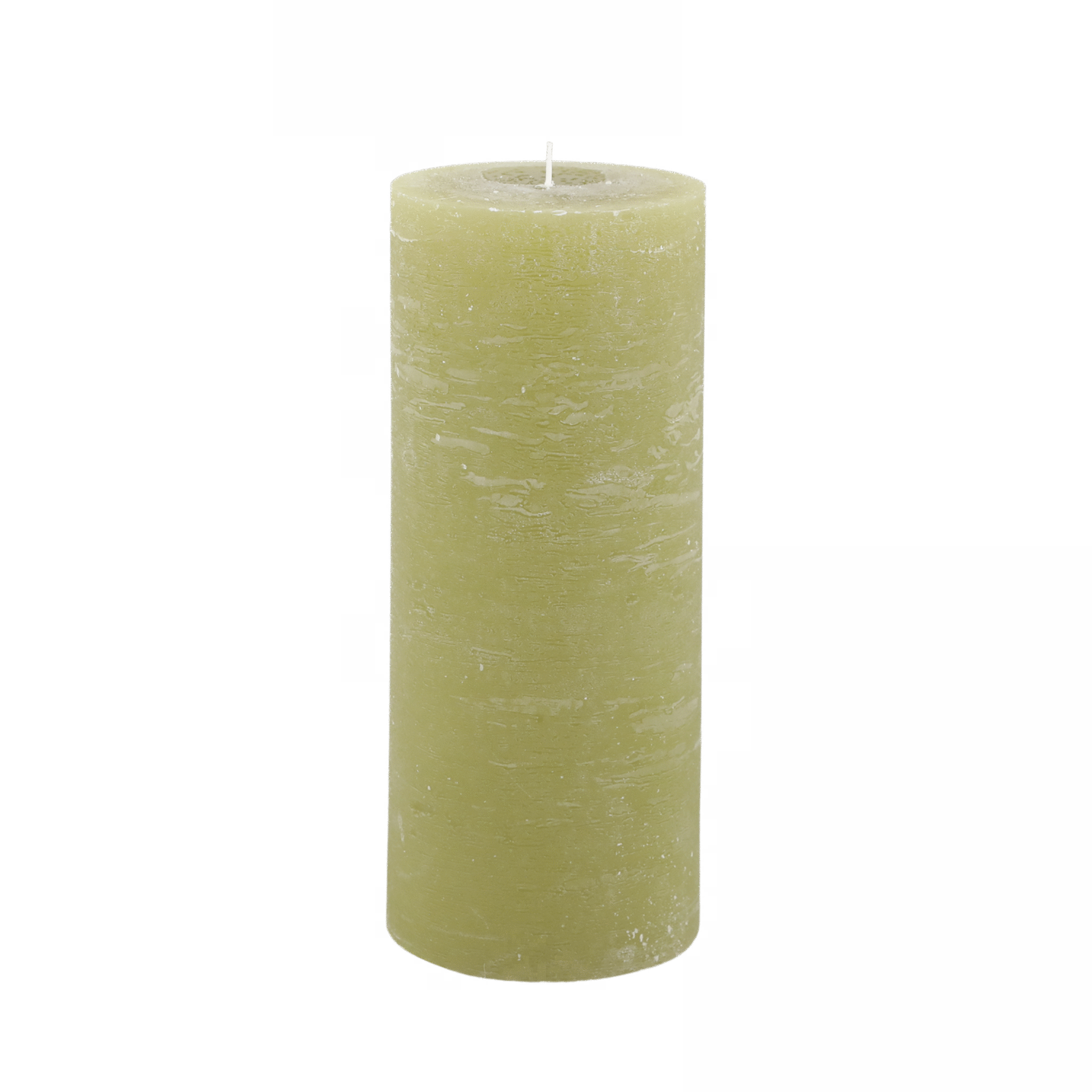 Macon rustikale Stumpenkerze, moos H25/D10 cm