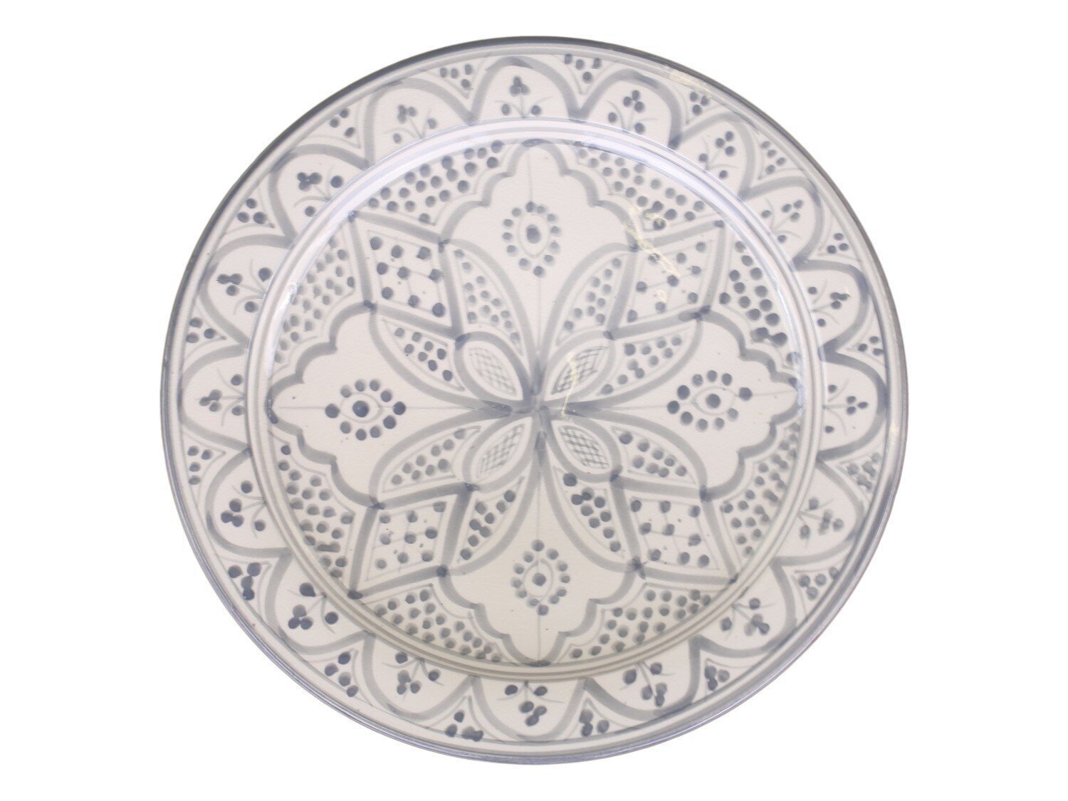 Marrakech Teller groß, französisches grau 