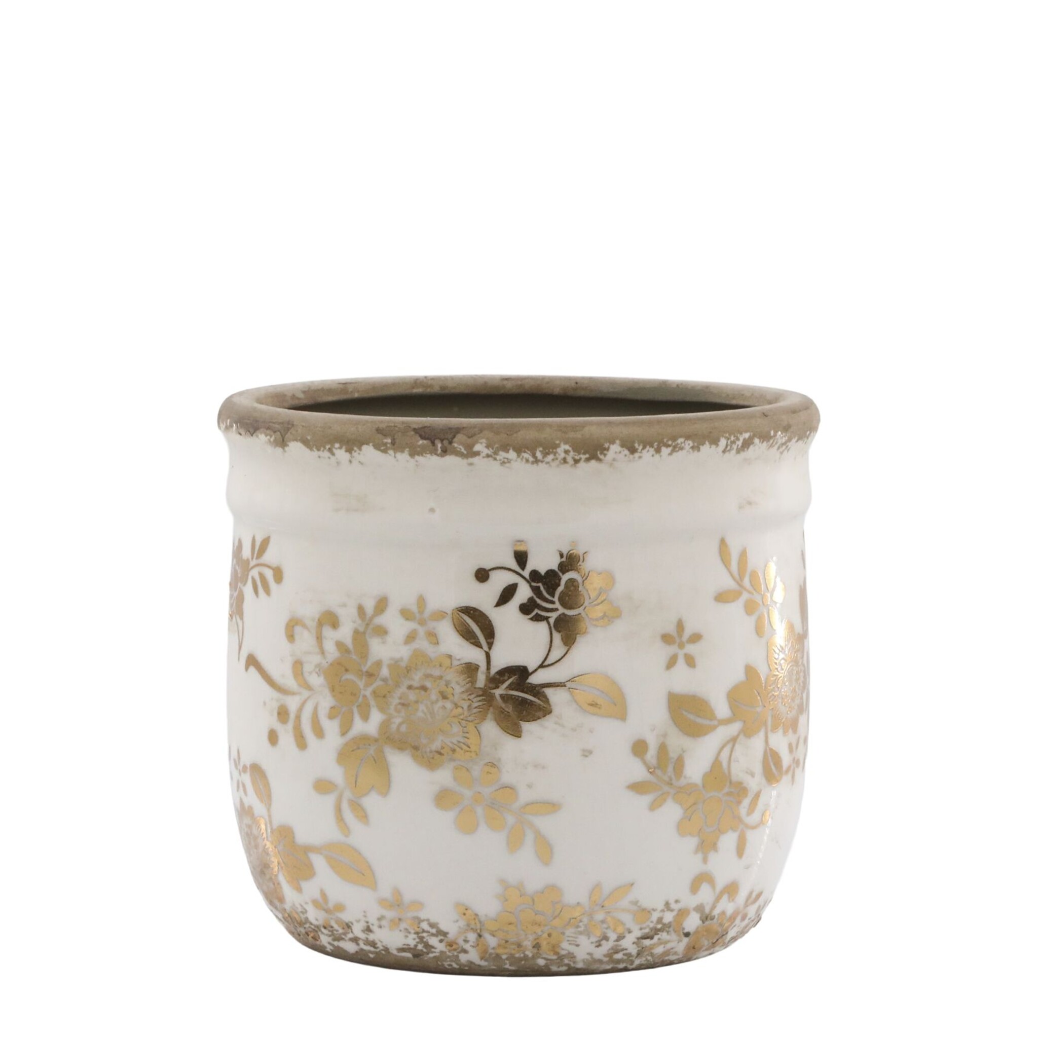 Melun Übertopf Anniversary, antique messing Höhe 11, Ø 12 cm