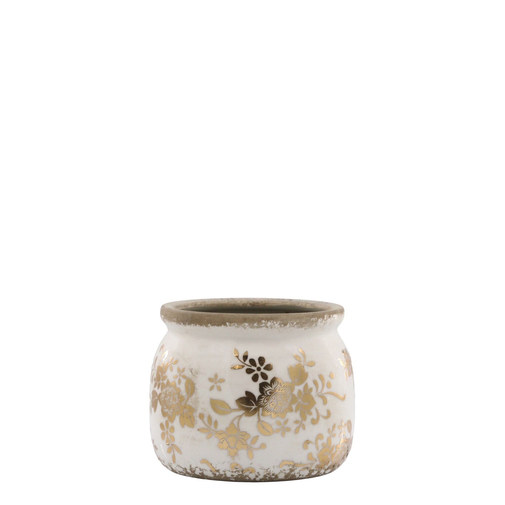 Melun Übertopf Anniversary Bauchig, gold Höhe 9,5, Ø 12 cm