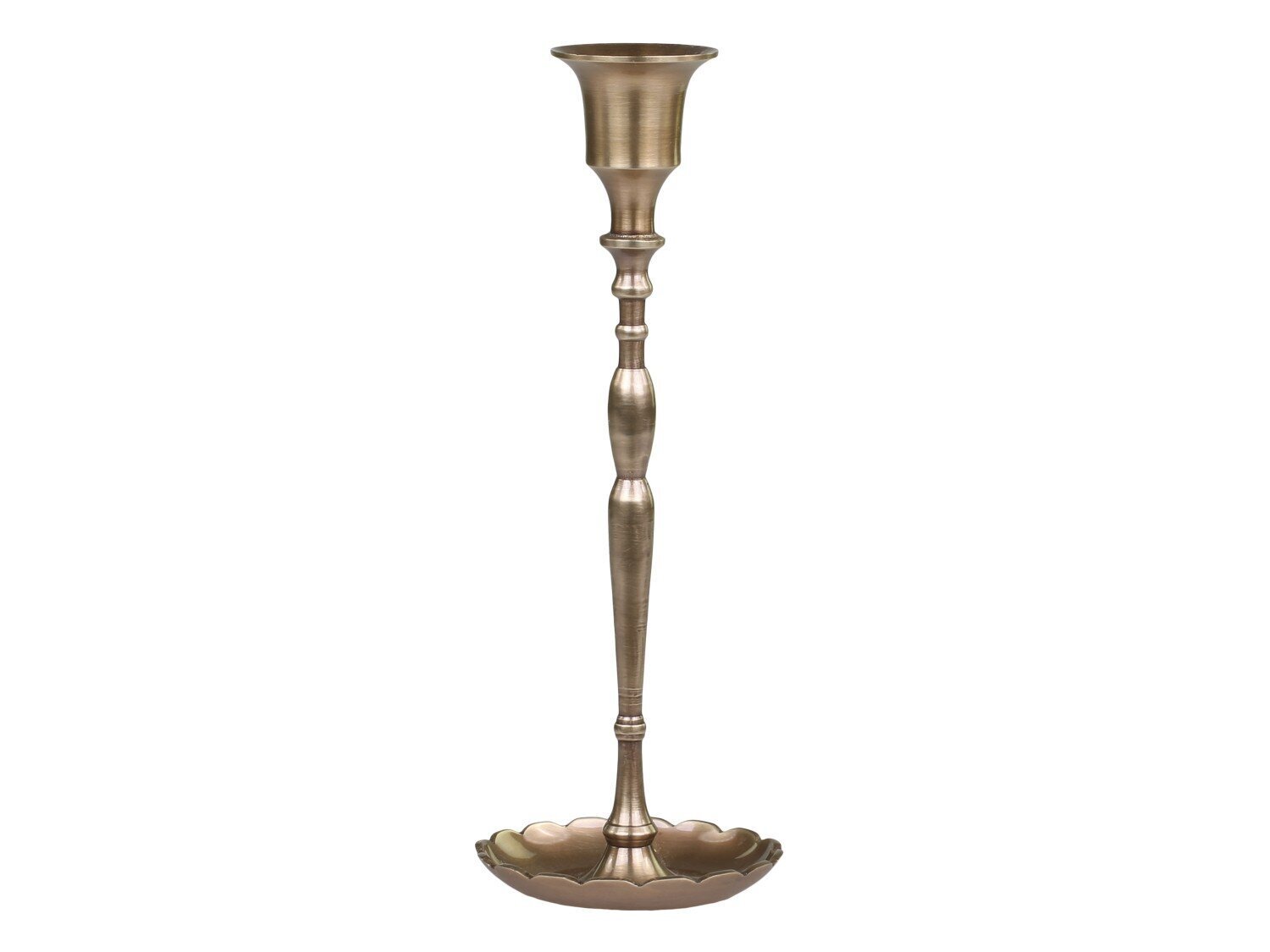 Messing Kerzenhalter, antik messing H19,5/Ø7 cm