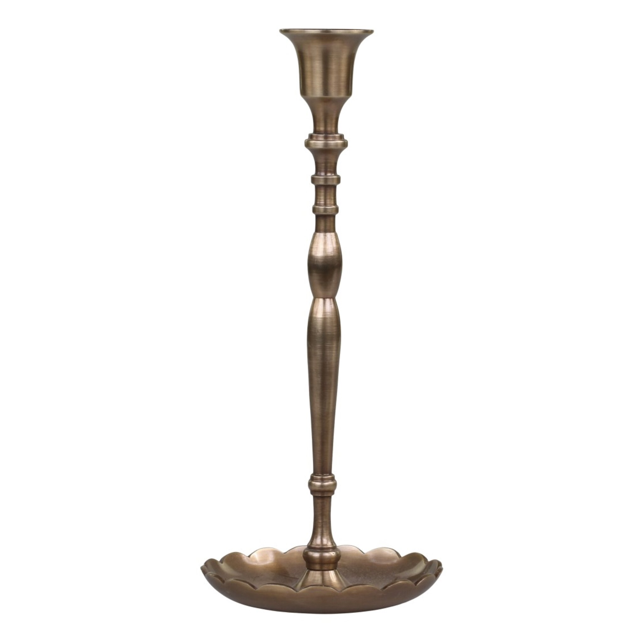 Messing Kerzenhalter, antik messing H23,5/D10 cm