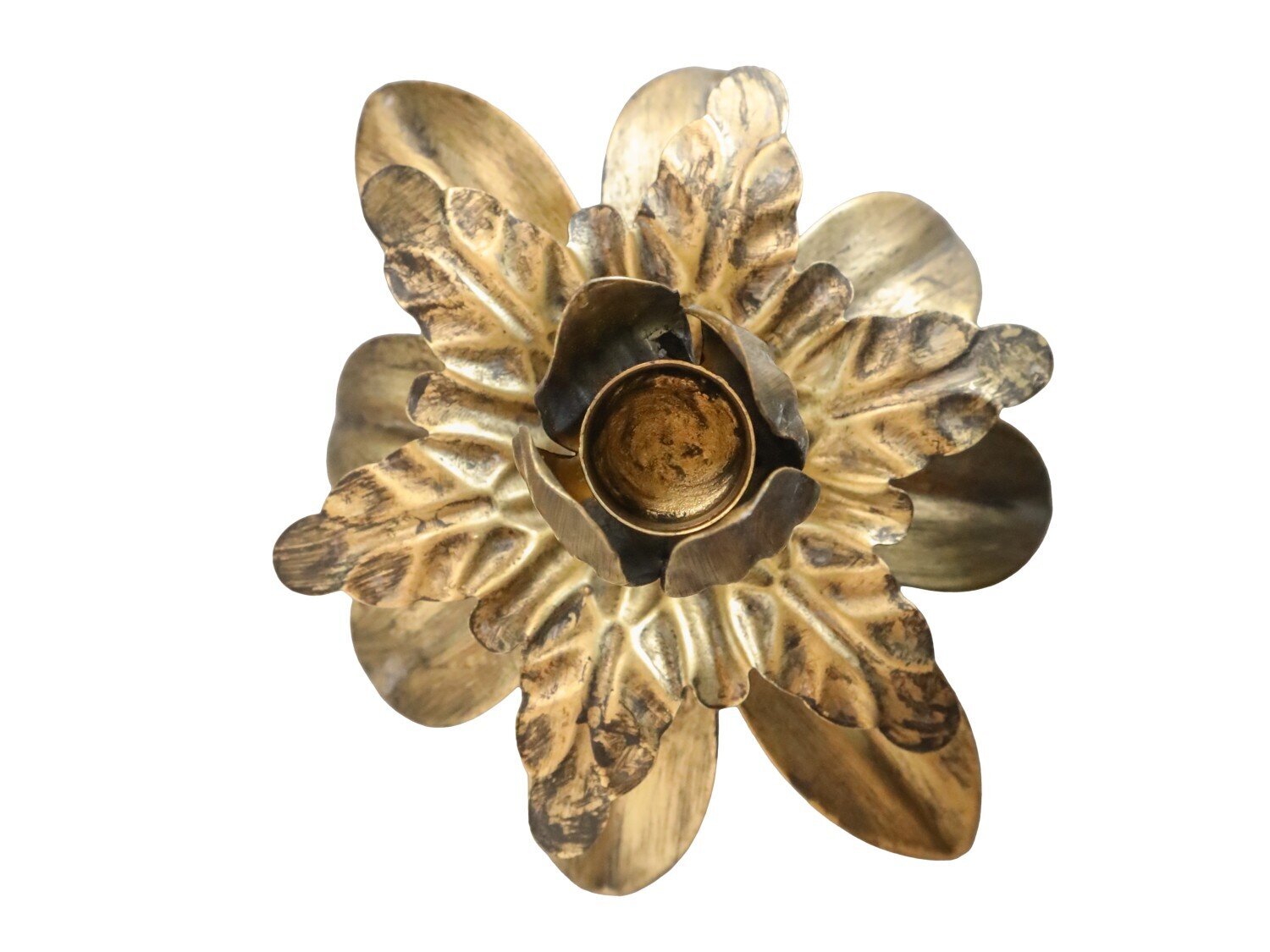 Messing Kerzenhalter mit Blättern für Vase, Flasche, messing 