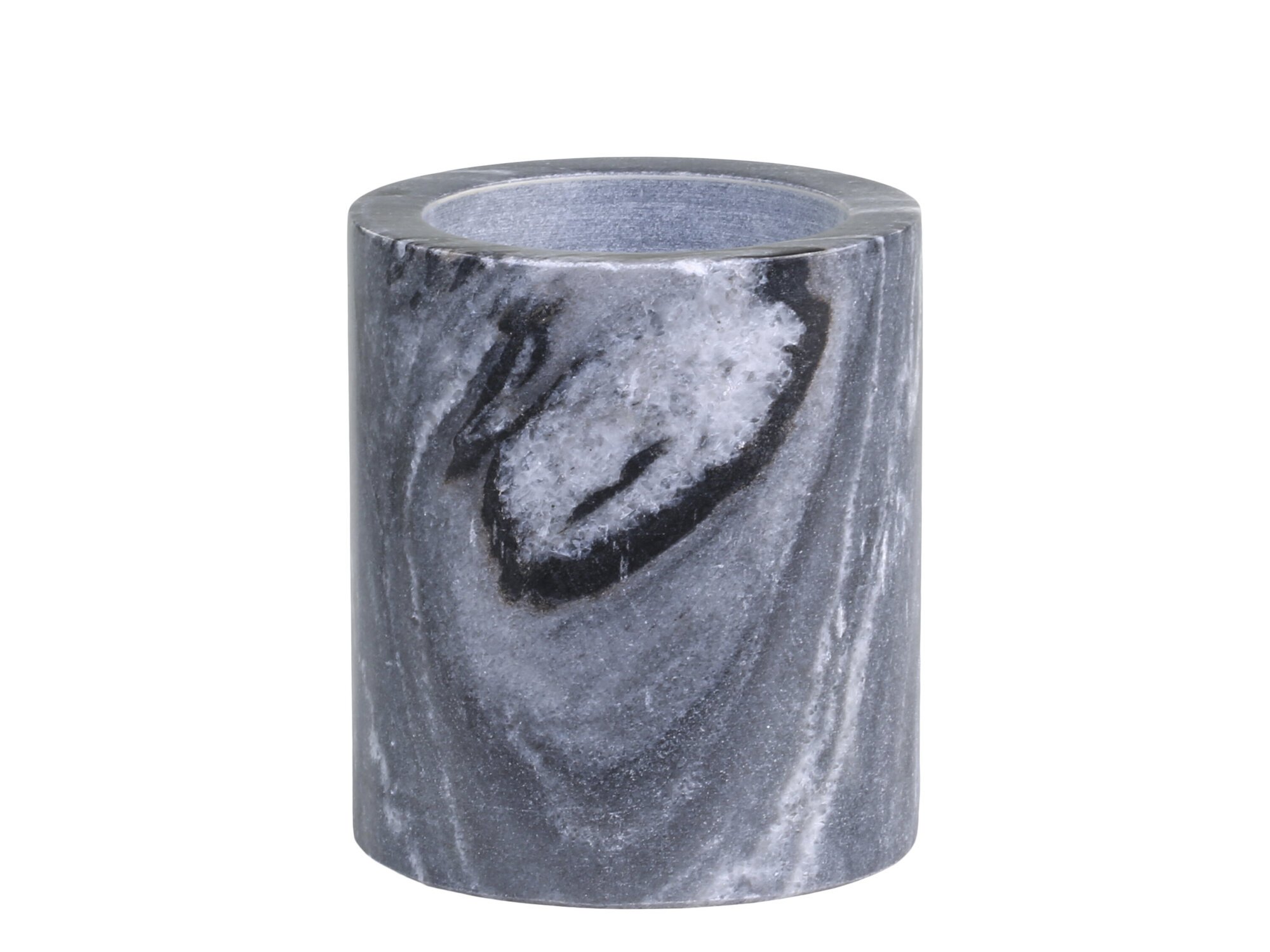 Morlaix Kerzenhalter aus Marmor, kohle Ø7 x H8 cm