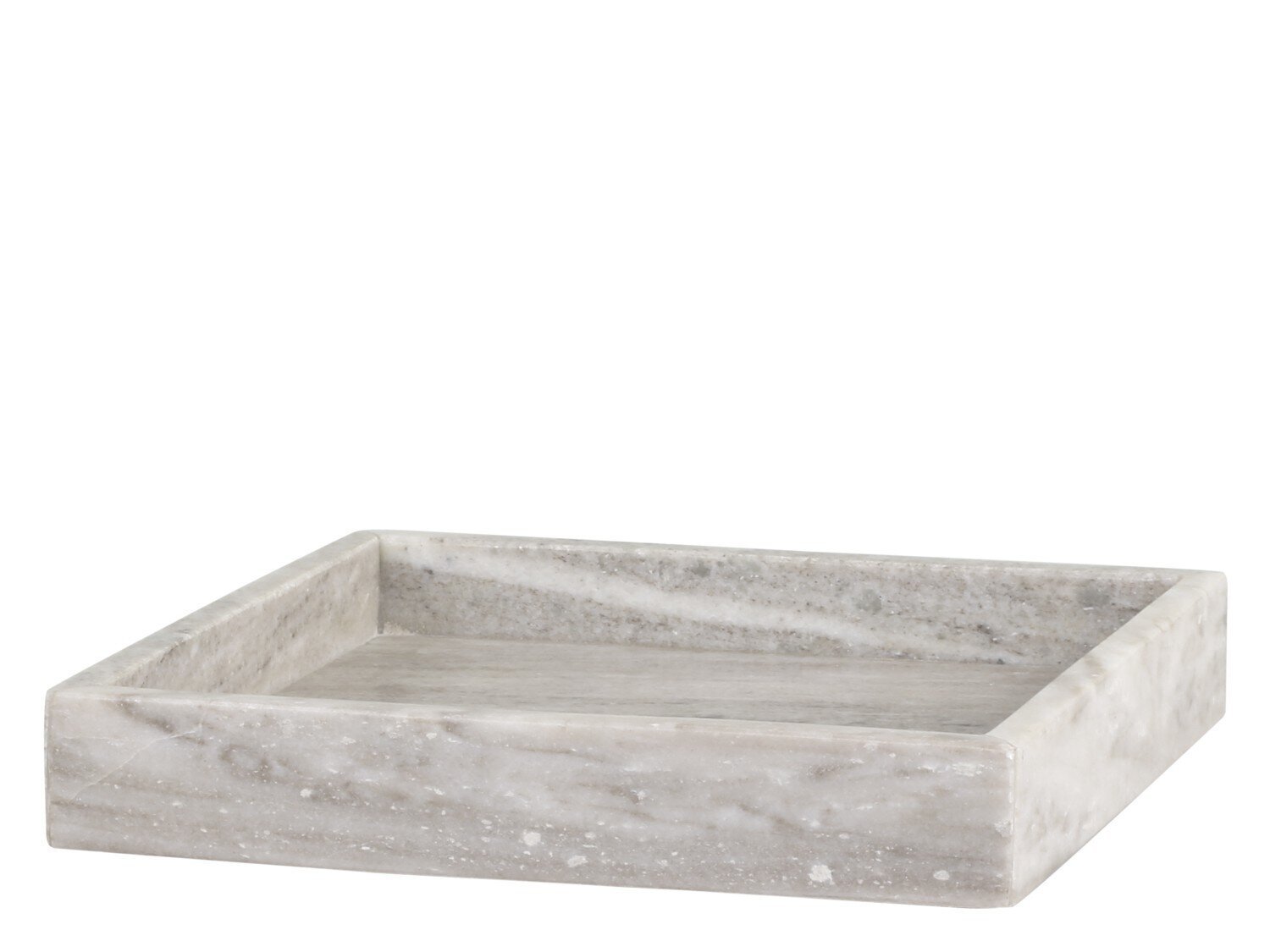 Morlaix Tablett aus Marmor quadratisch, latte 