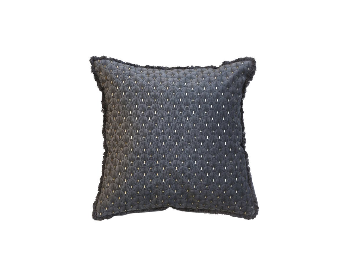 Chic Antique Moulin Kissen Velours, kohle 