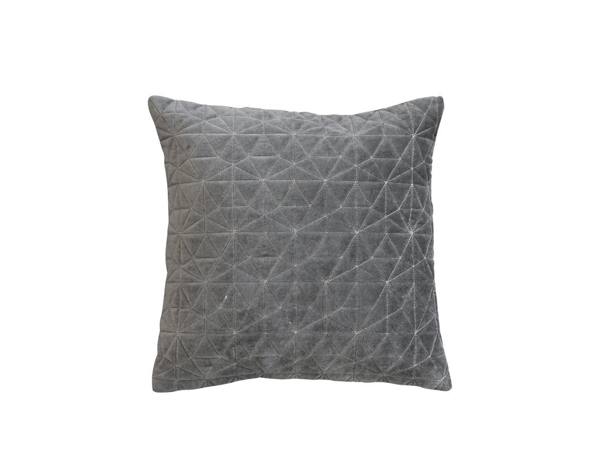 Chic Antique Moulin Kissen Velours mit Muster, moos L40/B40 cm