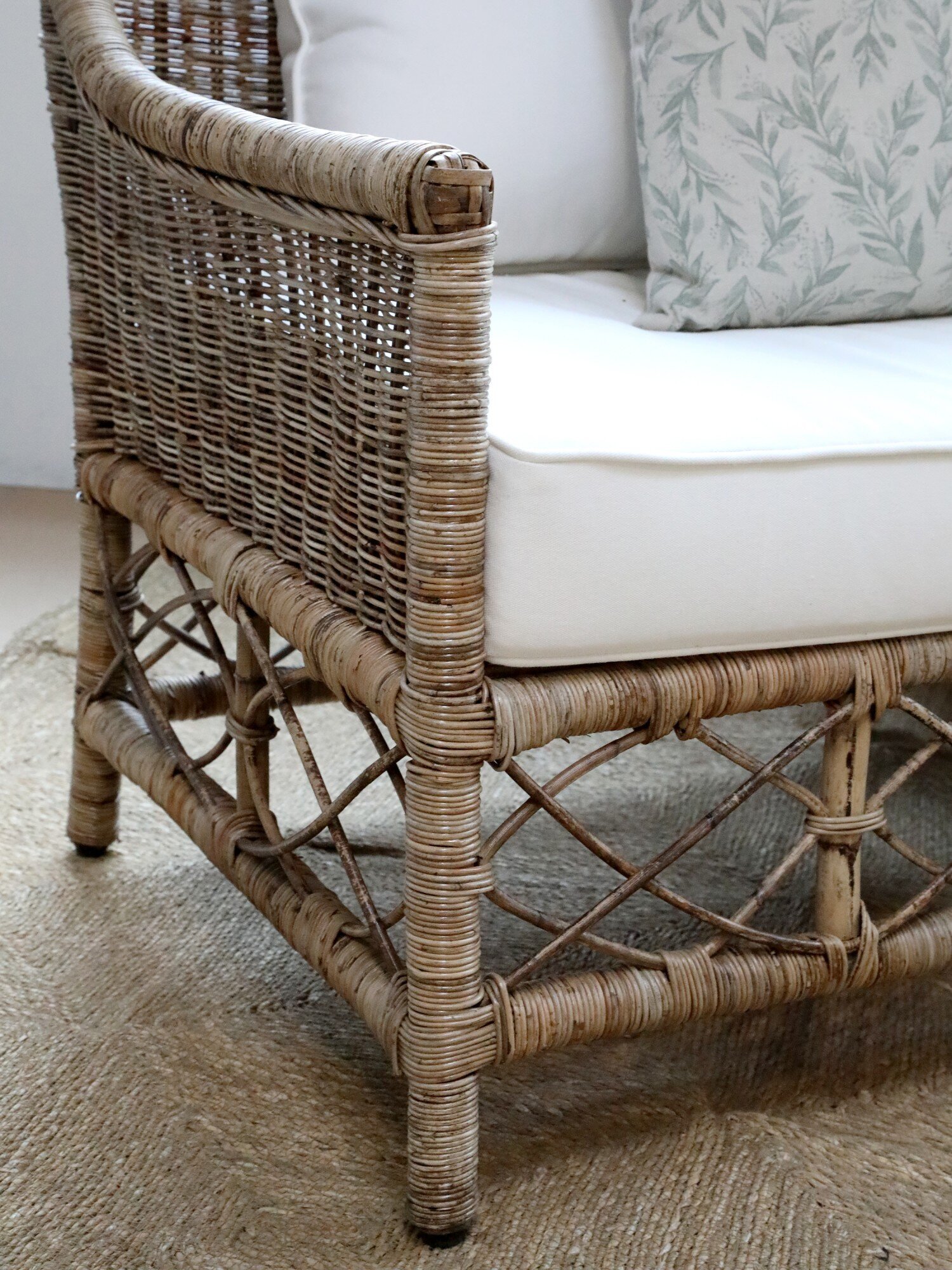 Nantes Stuhl Geflecht inkl. Kissen, natur 