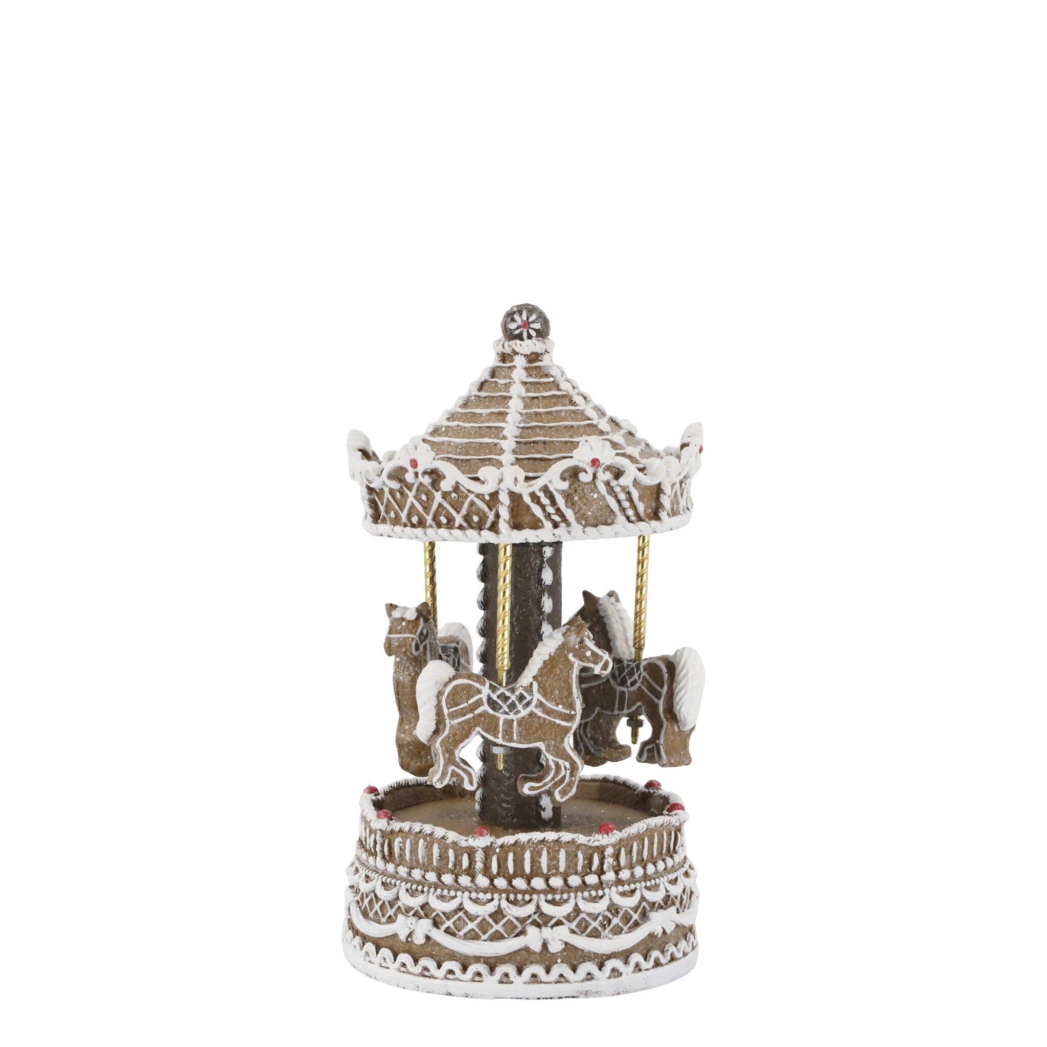 Noël Spieluhr mit Karussell, Weihnachtsdeko, mocca 