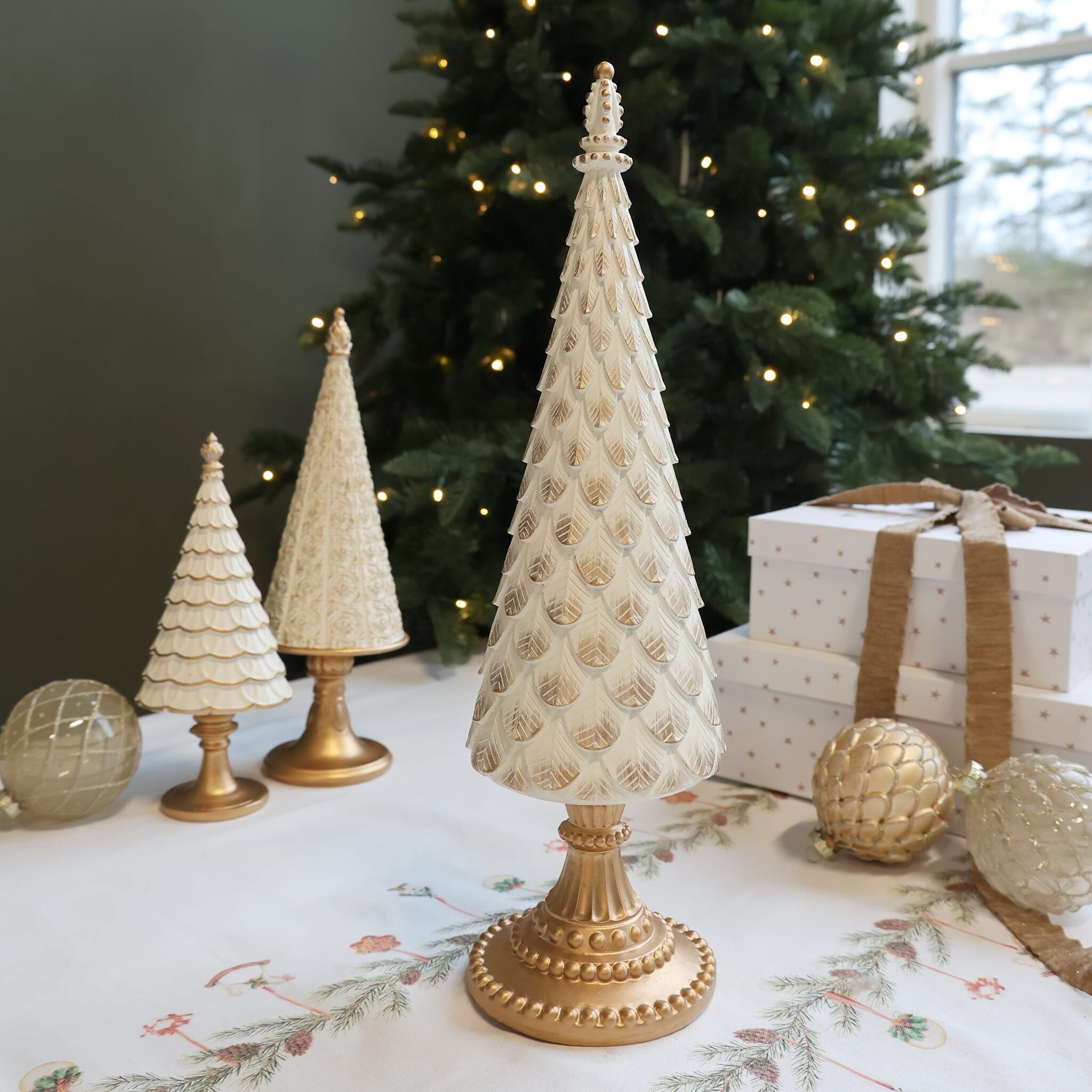 Noël Weihnachtsbaum Aufsteller, cream H42/L12/B12 cm