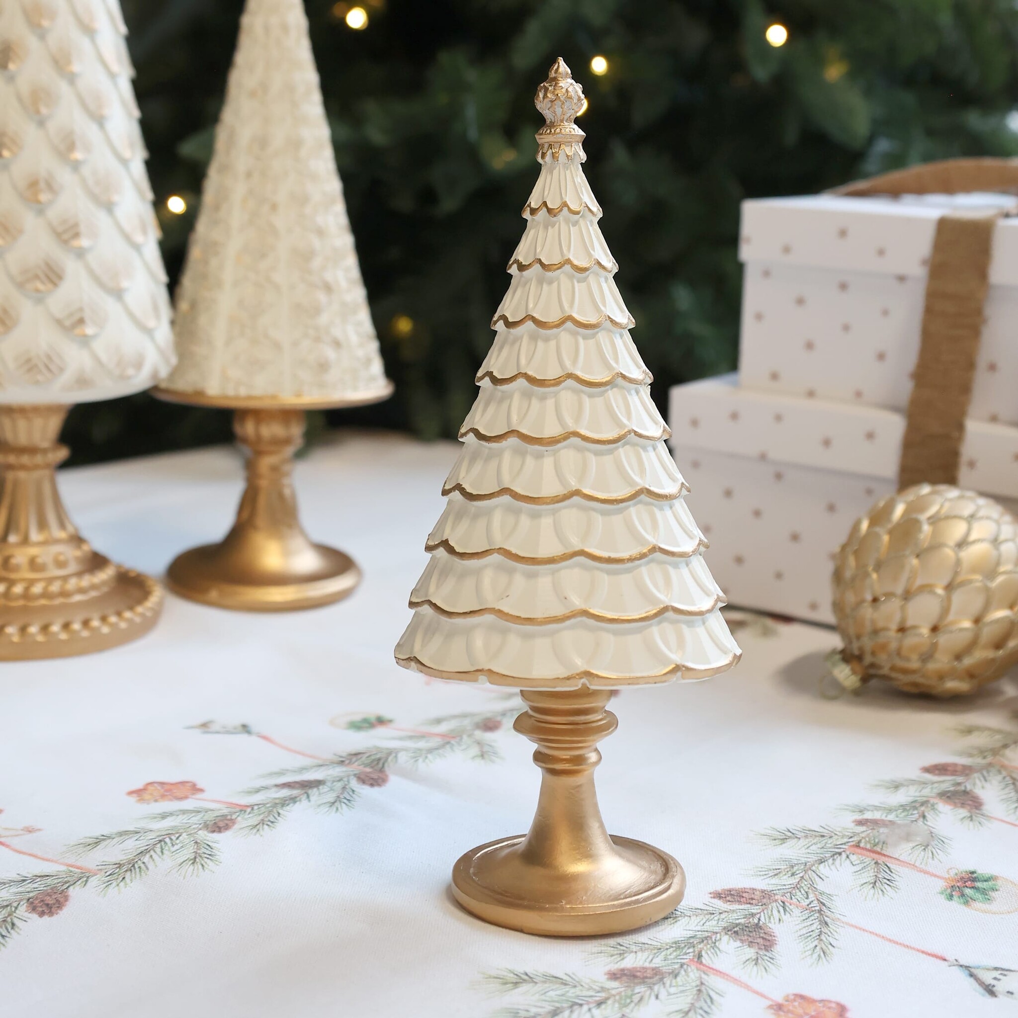 Noël Weihnachtsbaum Aufsteller, cream H23.5/L10/B7 cm