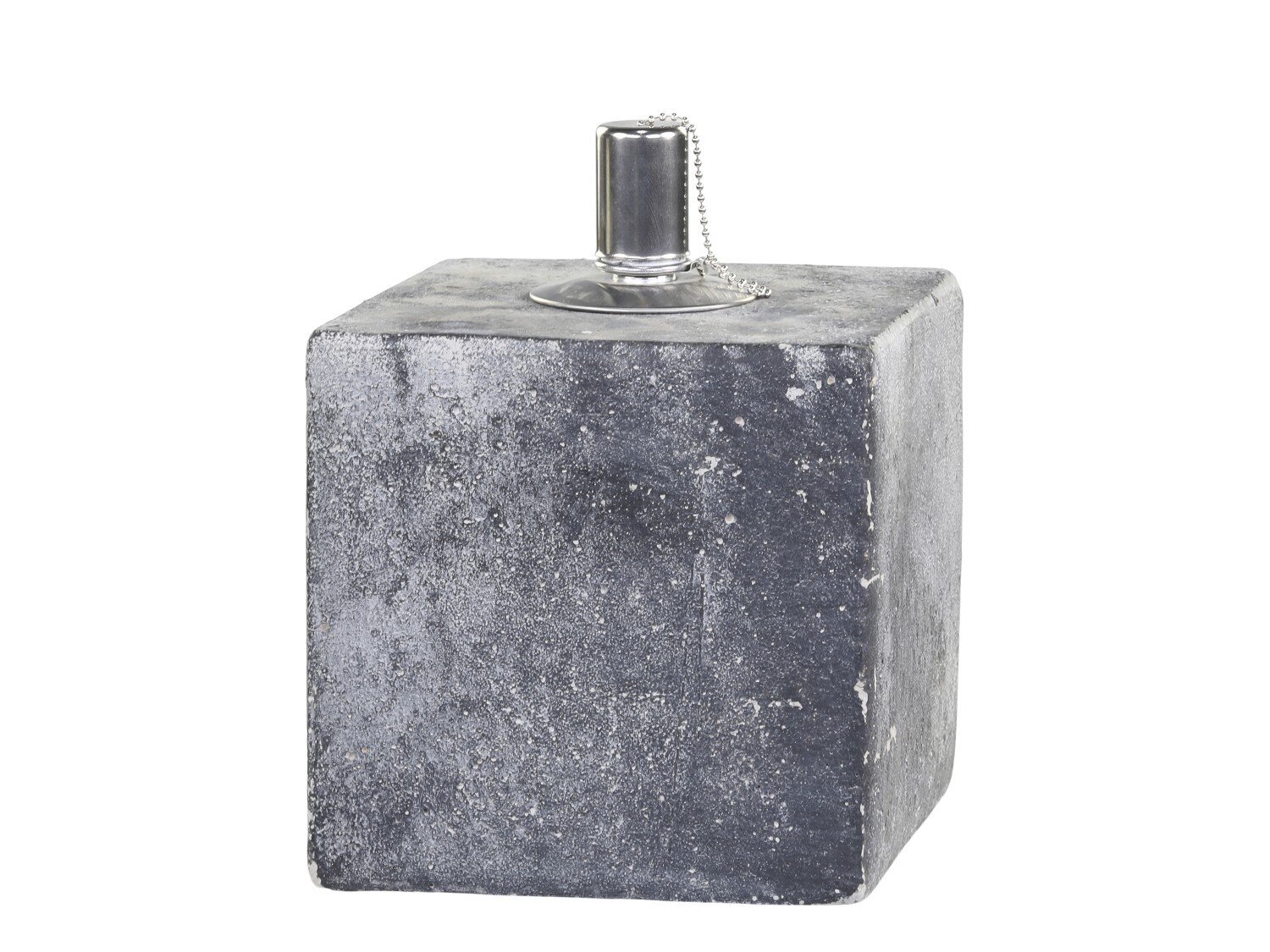 Öllampe im Zement, grau 17 x 17 x 22 cm
