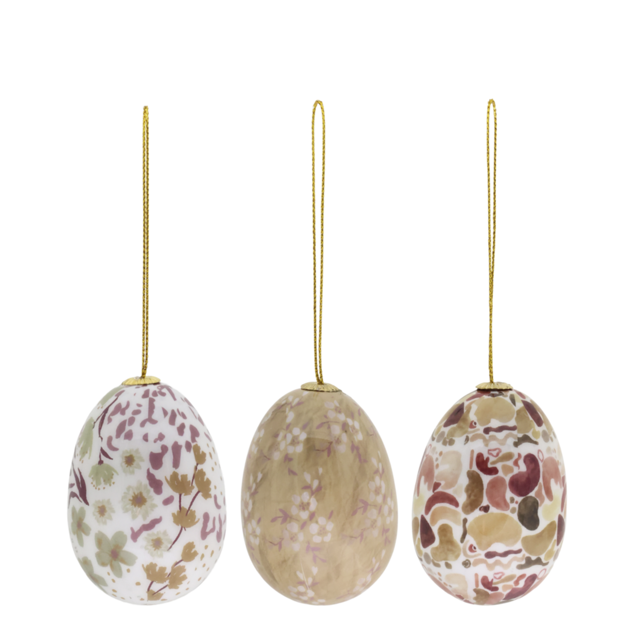 Ostereier Hänger mit Blumen Set (3-teilig), bunt 
