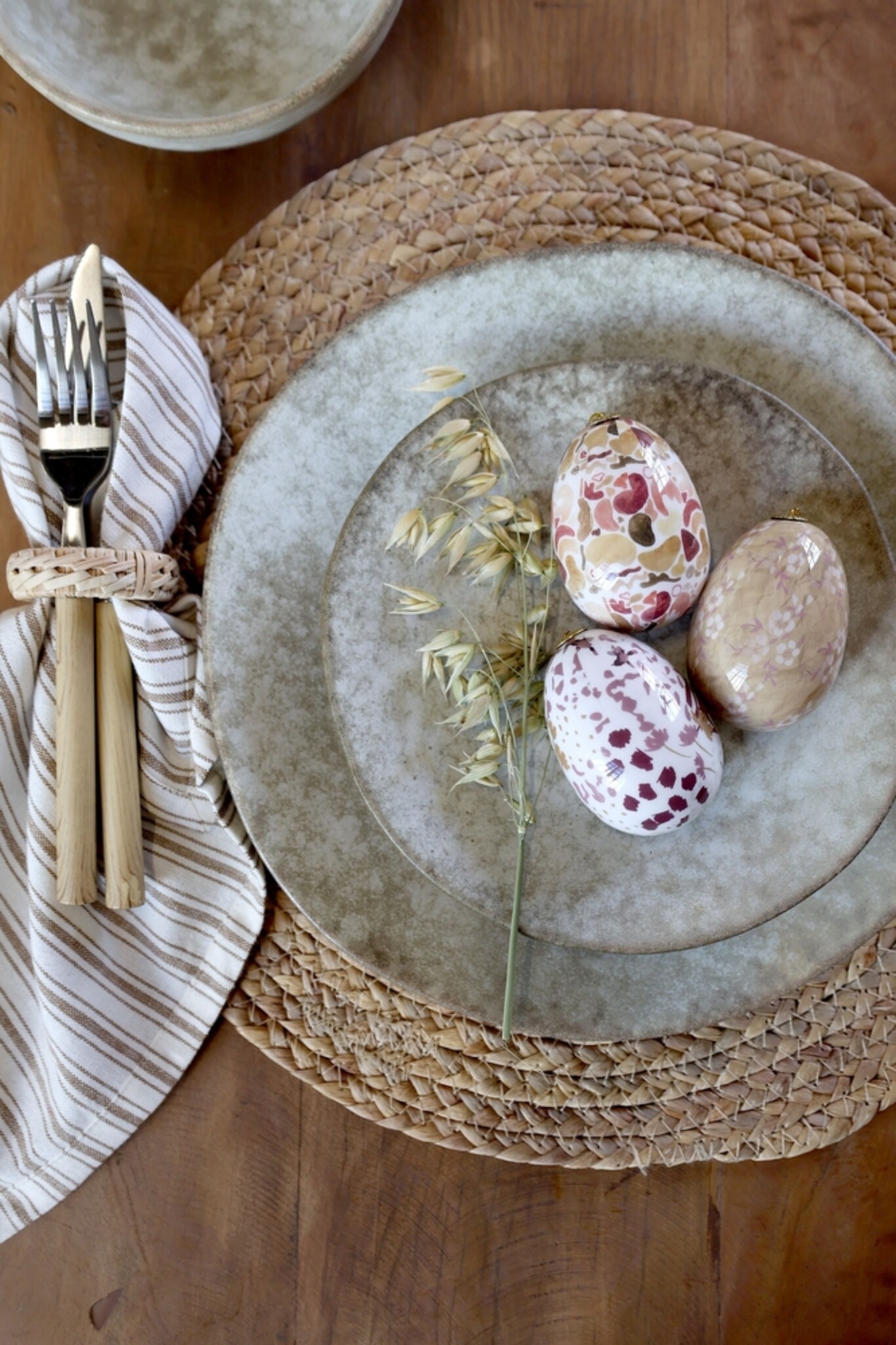 Ostereier Hänger mit Blumen Set (3-teilig), bunt 