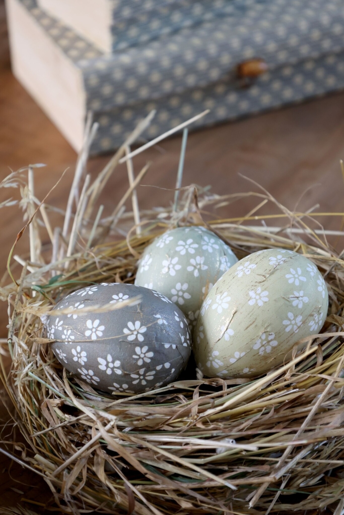 Ostereier Hänger mit Blumen Set (3-teilig), bunt 