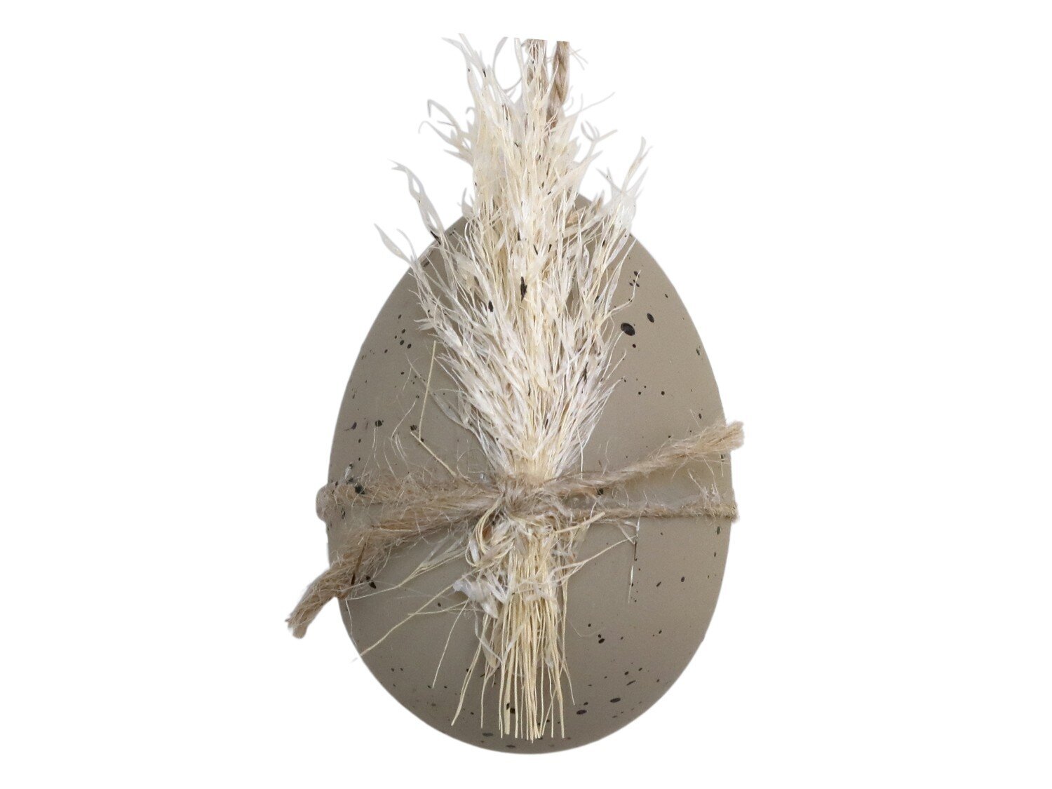 Osterei mit getrockneten Blumen, latte 