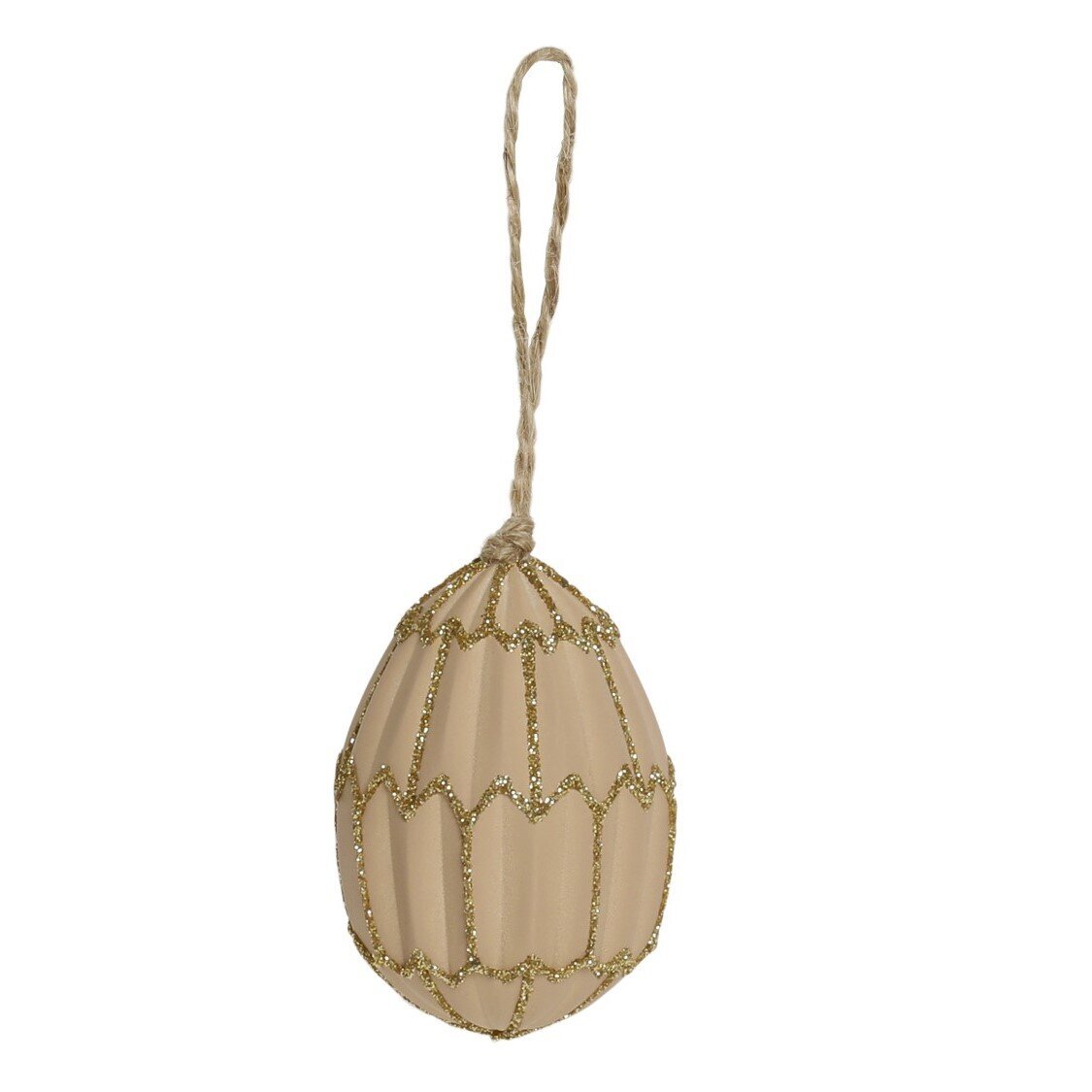 Osterei mit Glitzer, antique puder