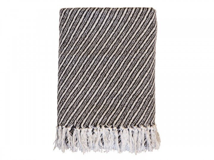 Plaid mit Muster aus Überschussmaterial, schokolade 