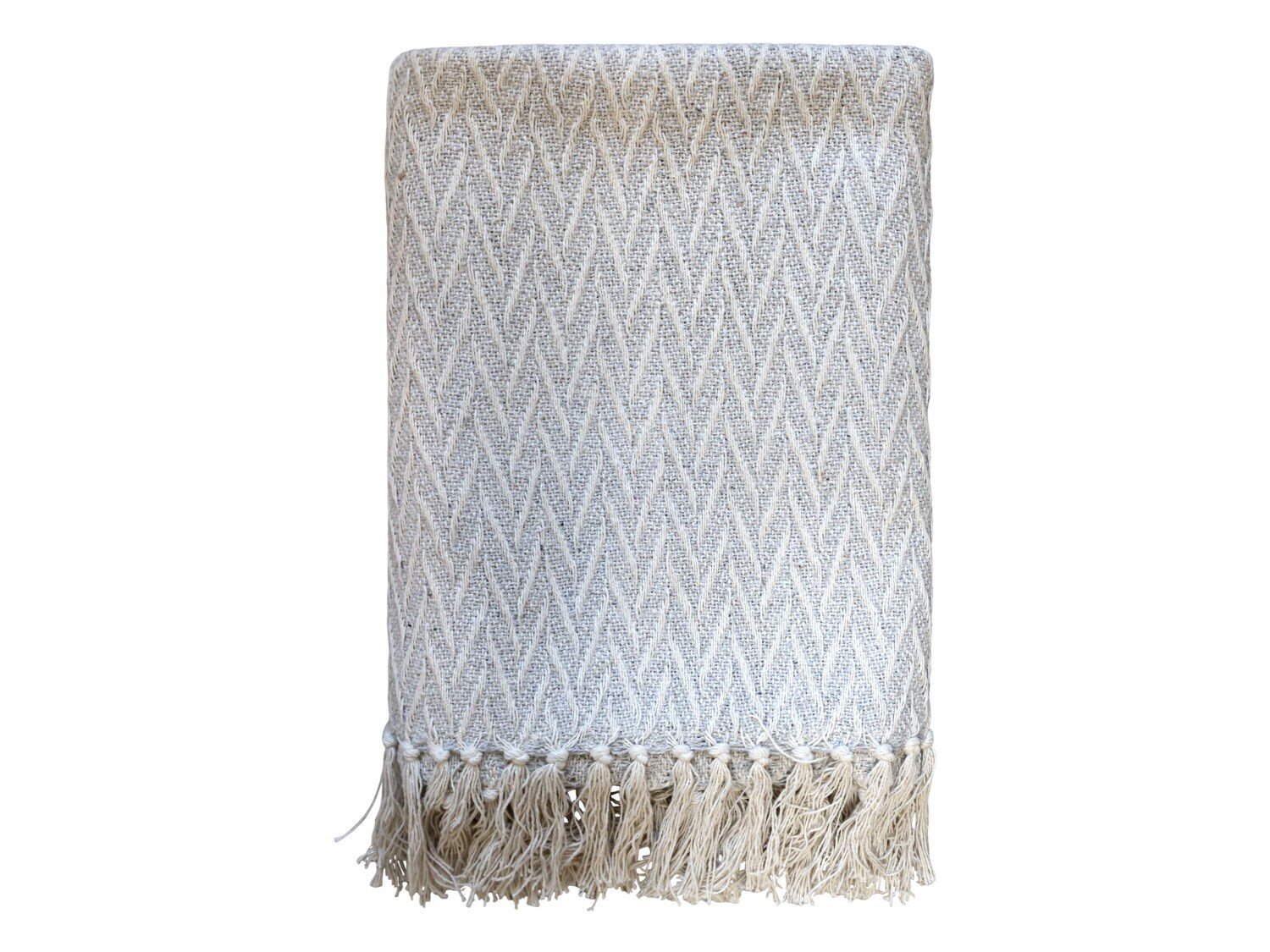 Plaid Überwurfdecke Aix, hellgrau 