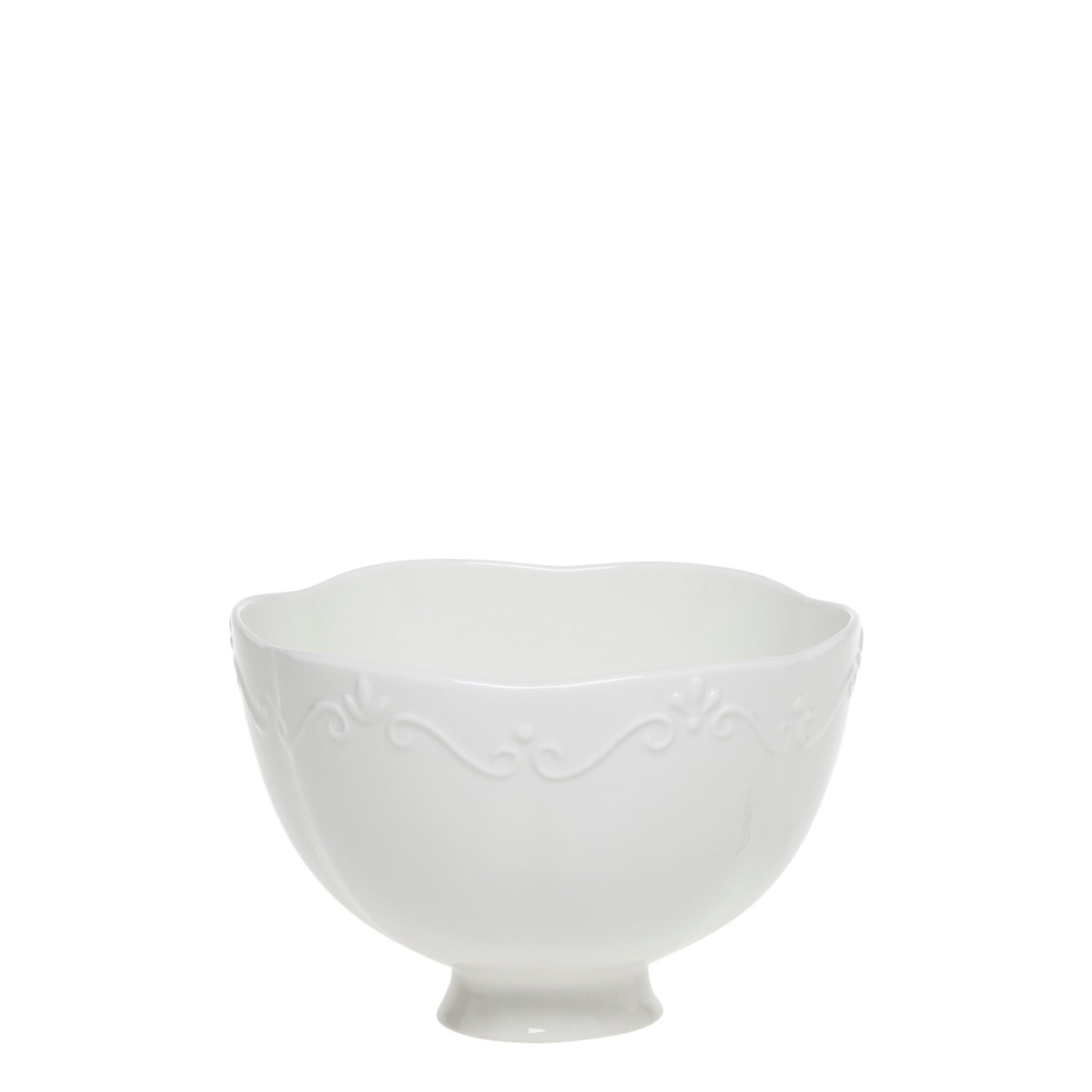 Provence Schüssel aus Porzellan, weiss Höhe 12, Ø 18 cm, 1400 ml