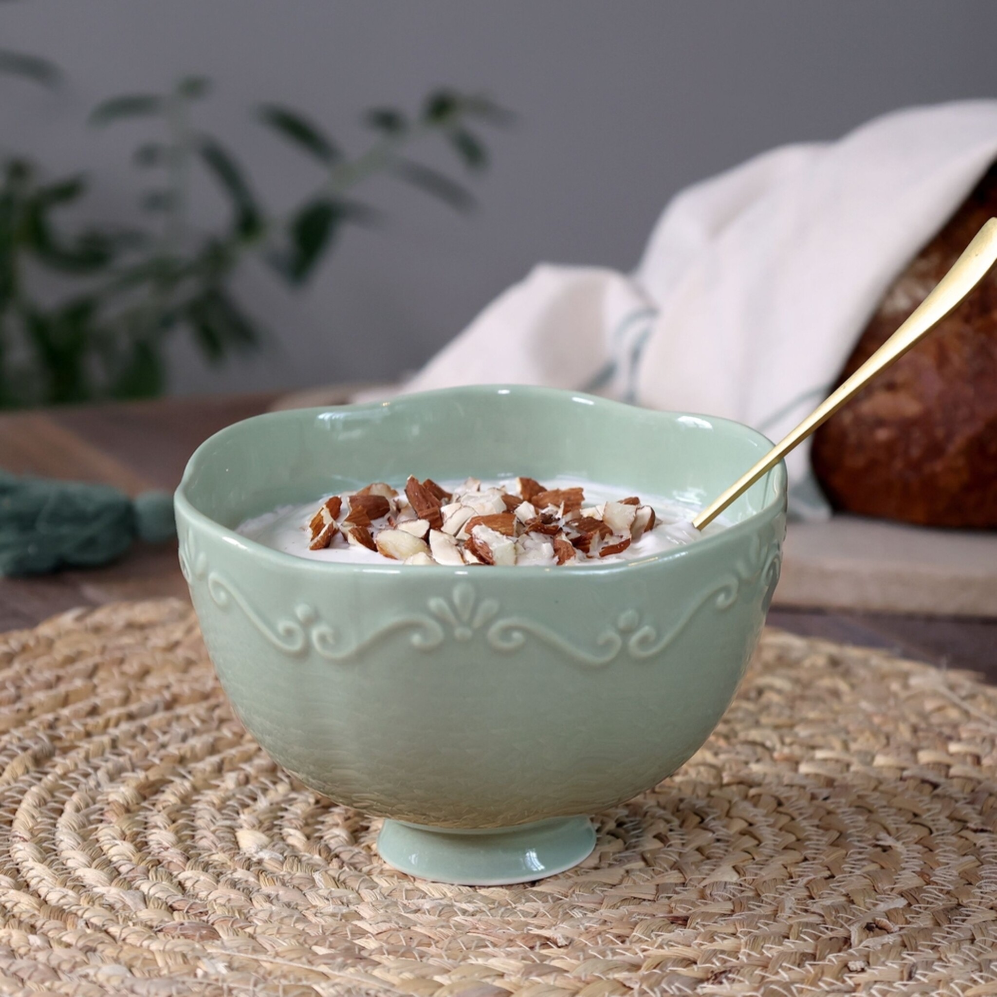 Provence Schüssel aus Porzellan, verte 10 cm, Ø 14 cm, 650 ml