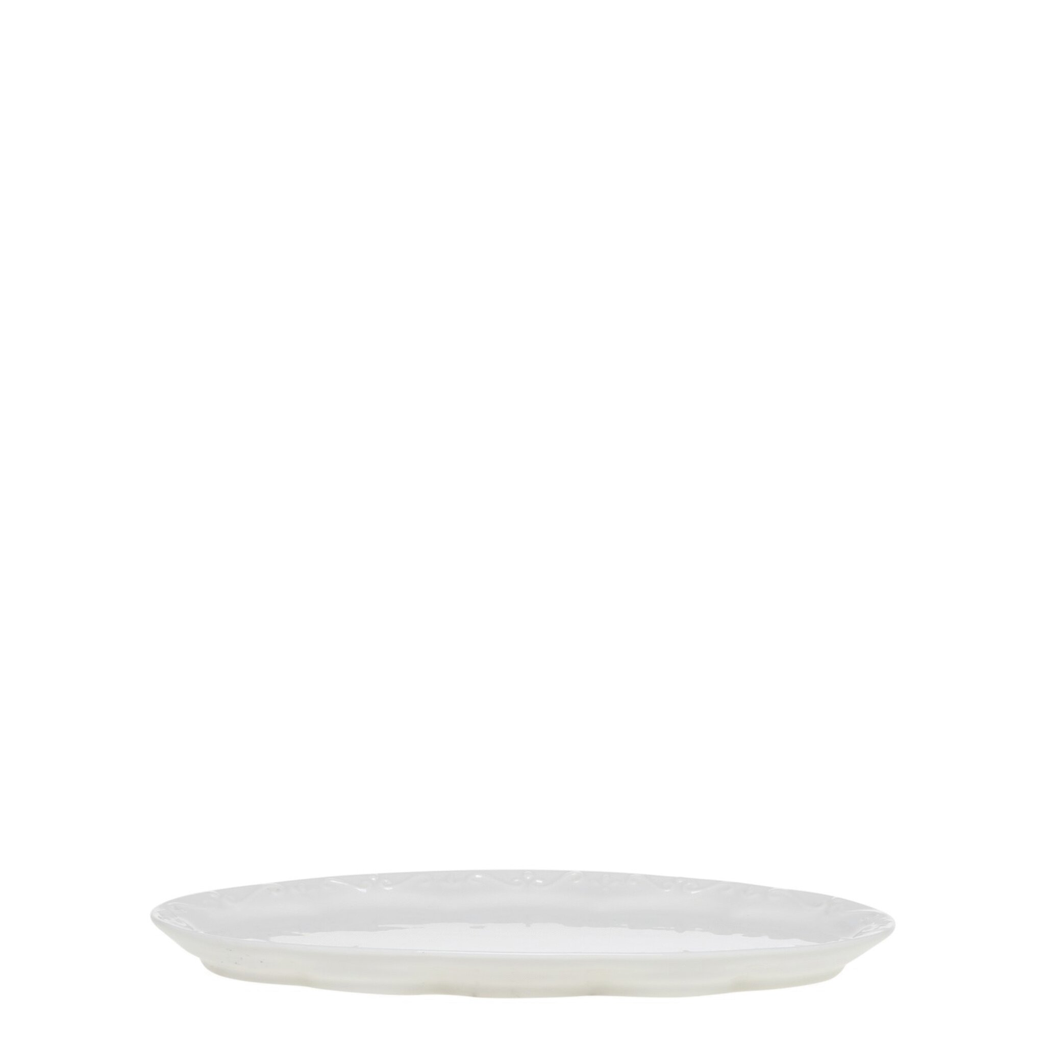Provence Tablett oval, weiss 24 x 13 cm