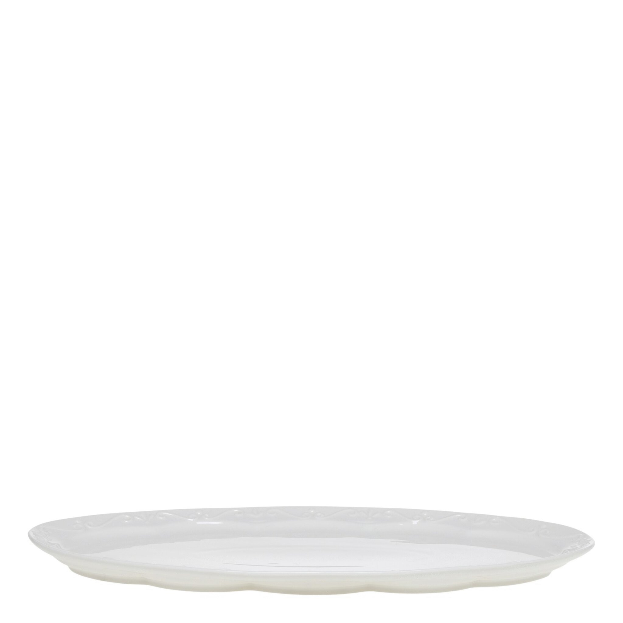 Provence Tablett oval, weiss 40 x 20 cm