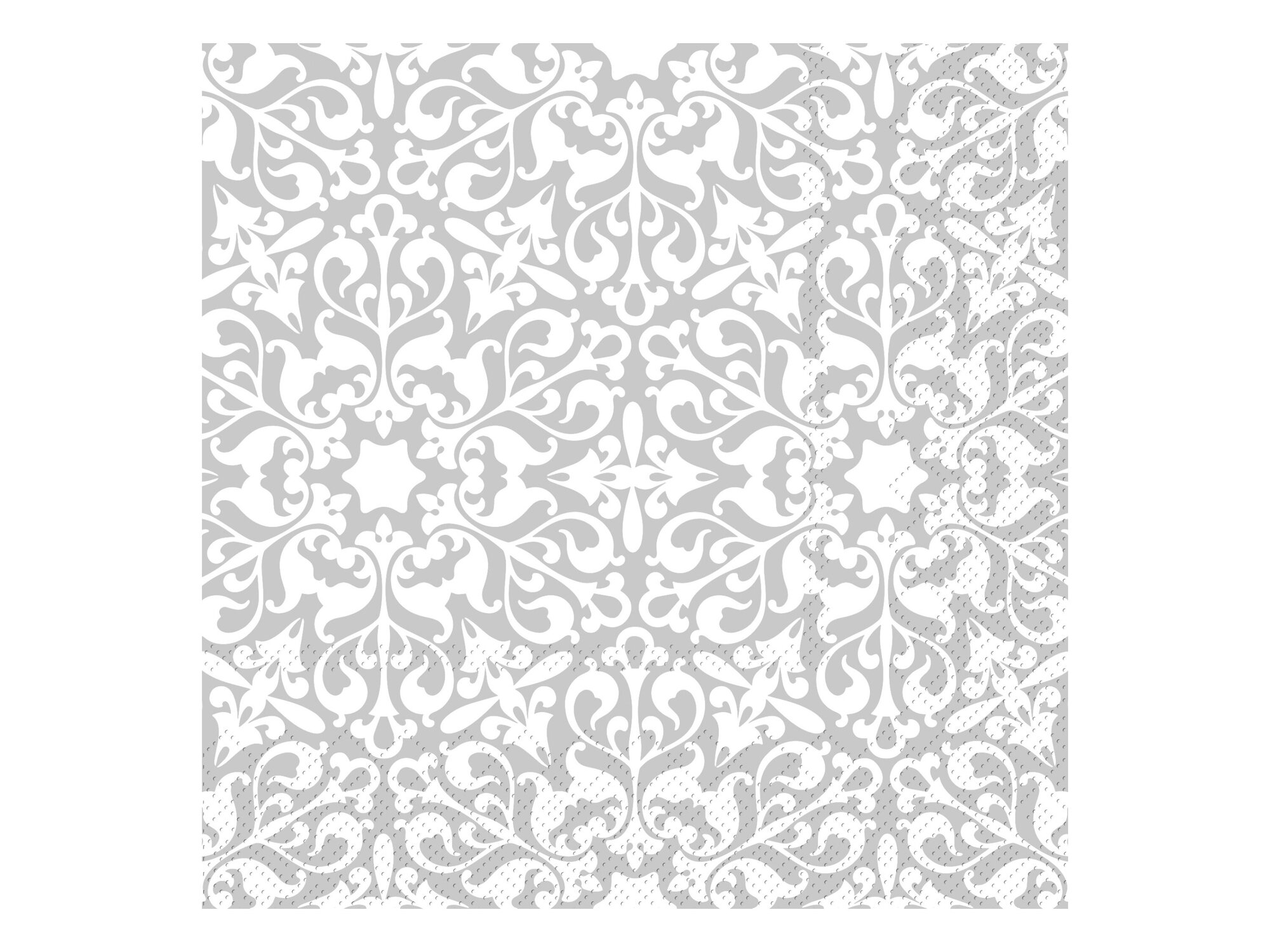 Quadratische Serviette mit Muster, grau 