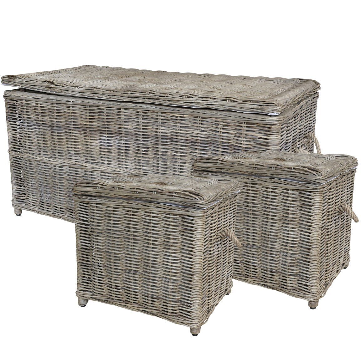 Rattan Auflagenbox, Terrassenkiste, natur 