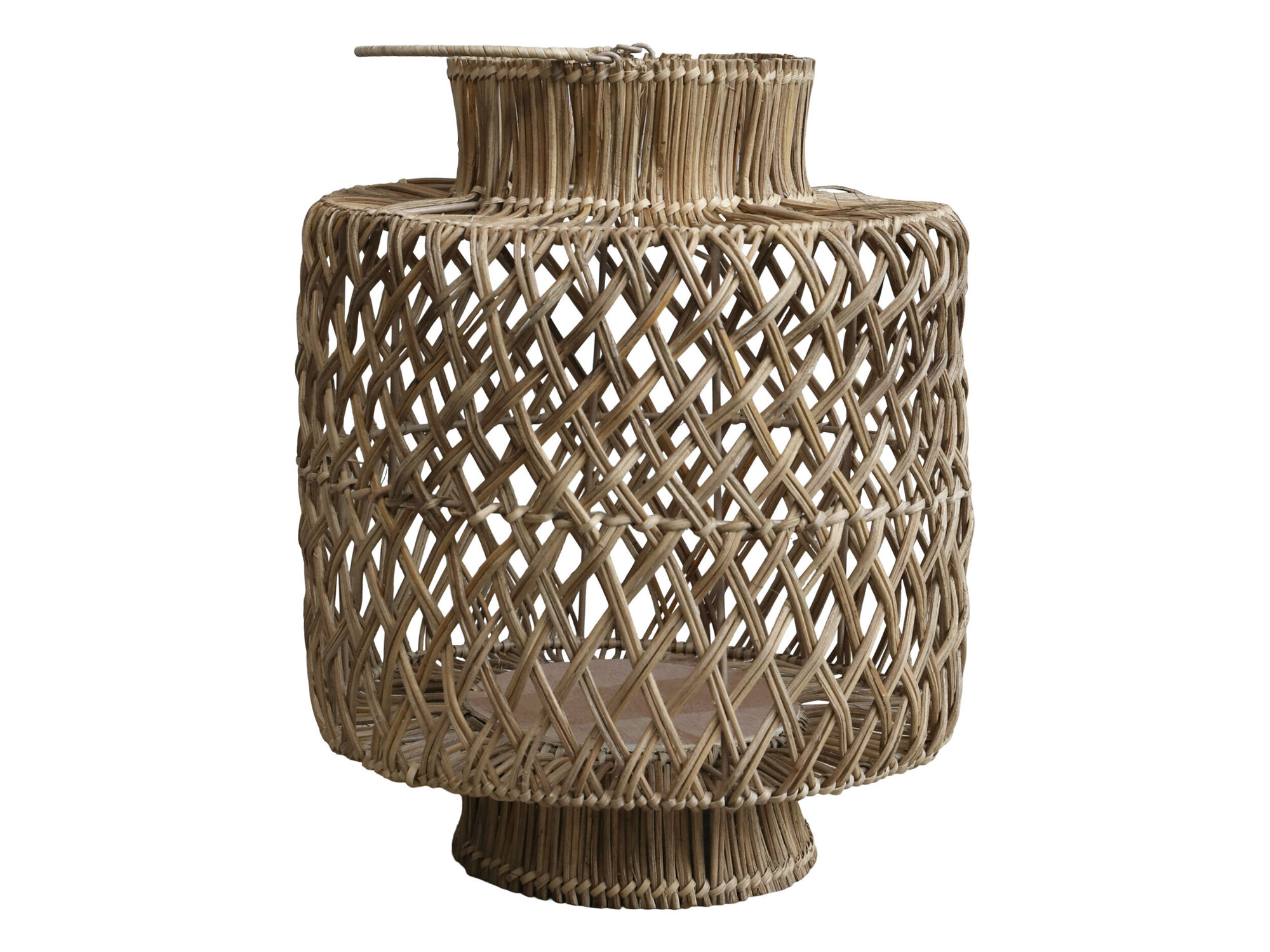 Rattan Laterne geflochten, natur Ø50 x H64 cm
